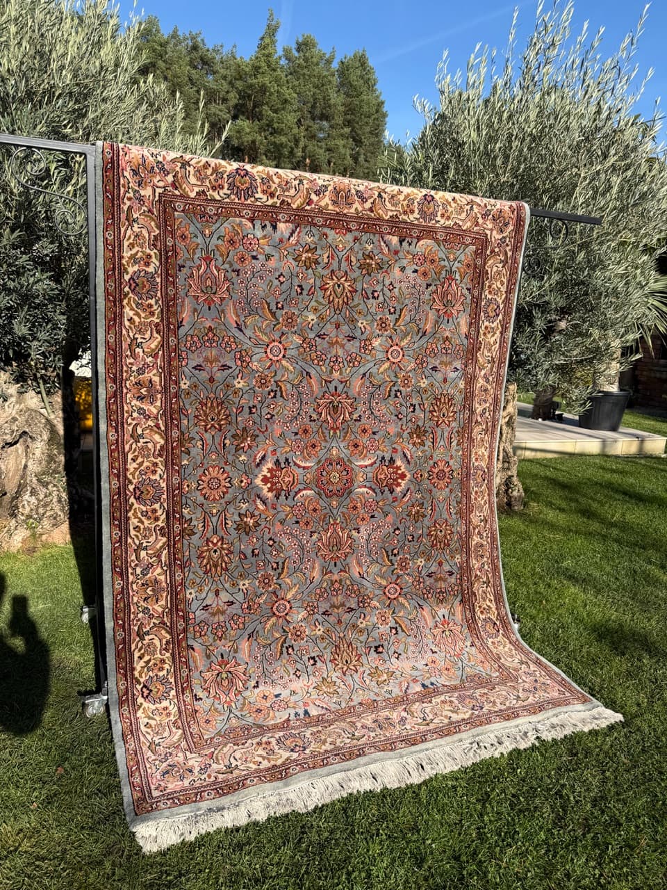 Rug Indo Bidjar, grey wool, India - 168536