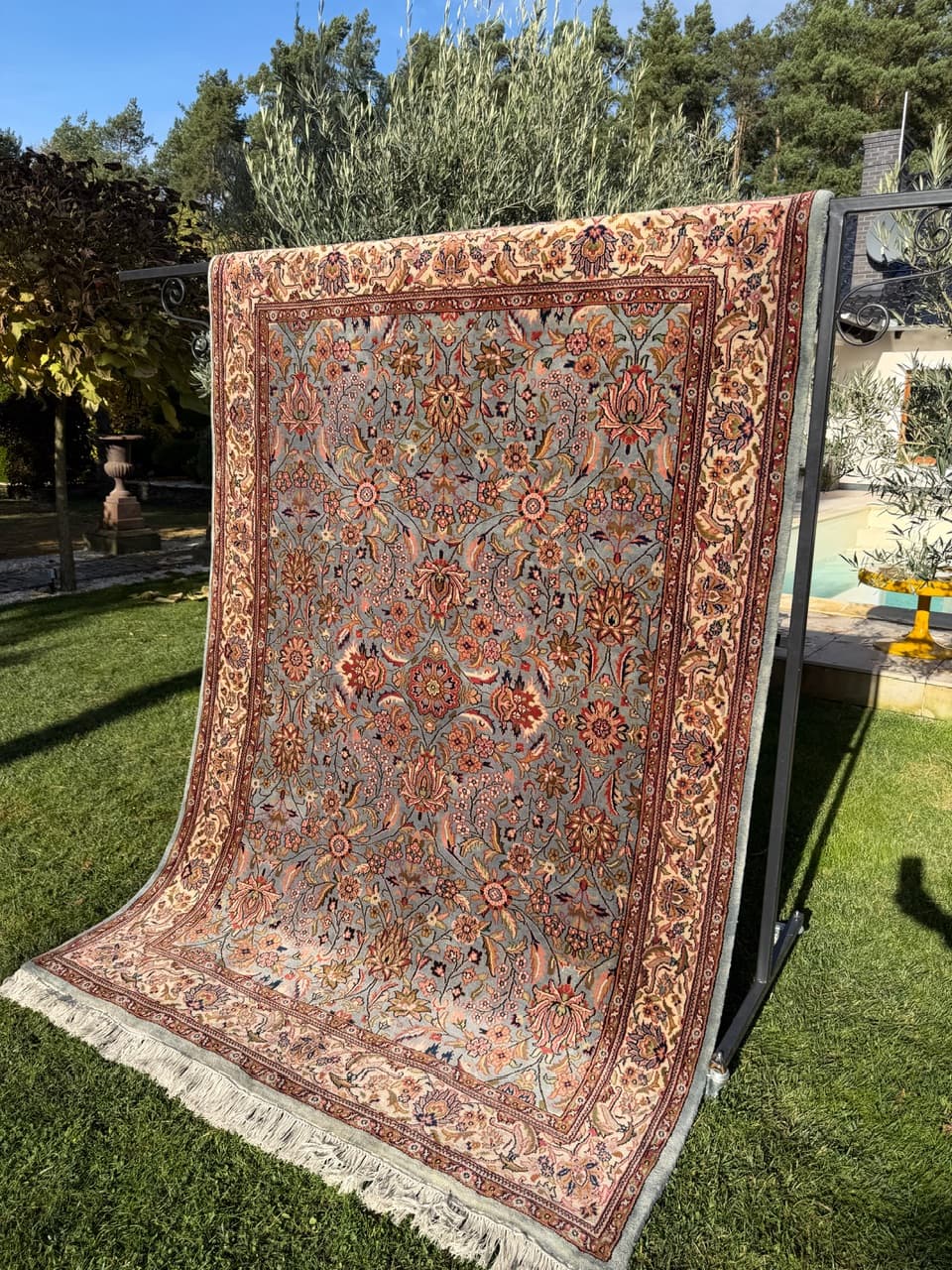 Rug Indo Bidjar, grey wool, India - 168540