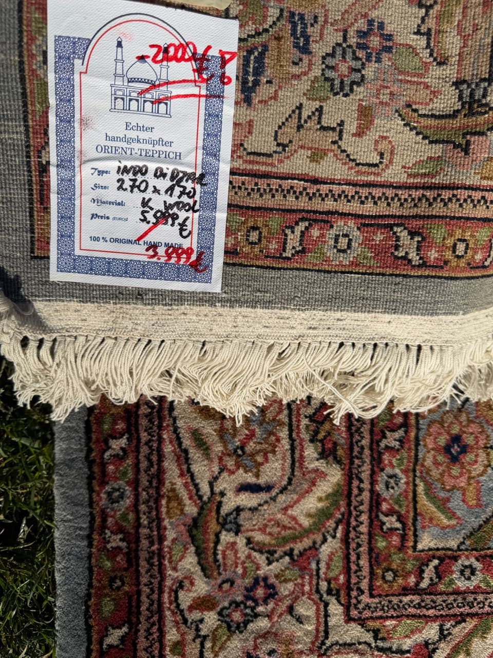 Rug Indo Bidjar, grey wool, India - 168543