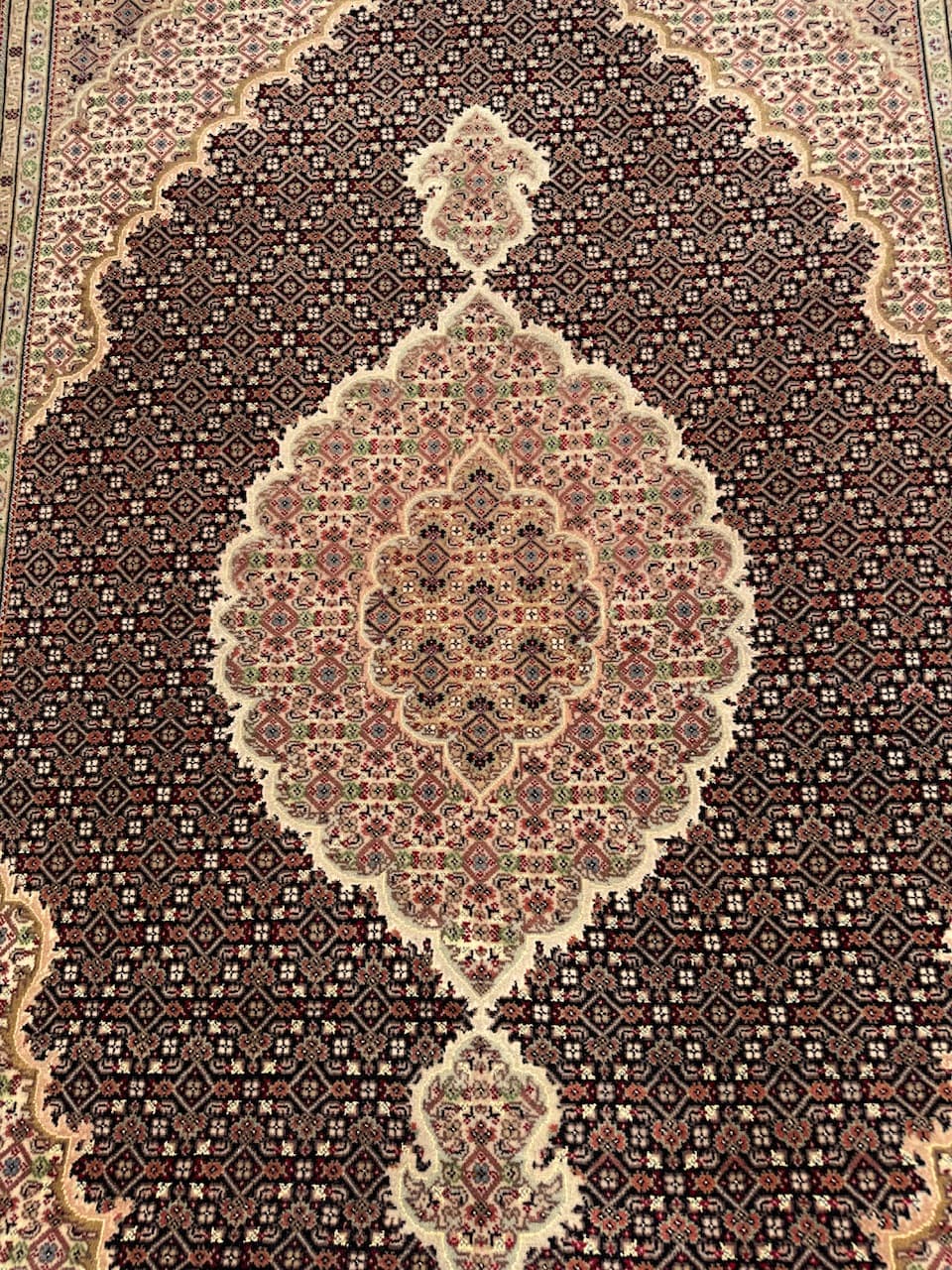 Rug Persian Indo Tabriz, 250x175 cm, multicolor, wool with silk, India - 168559