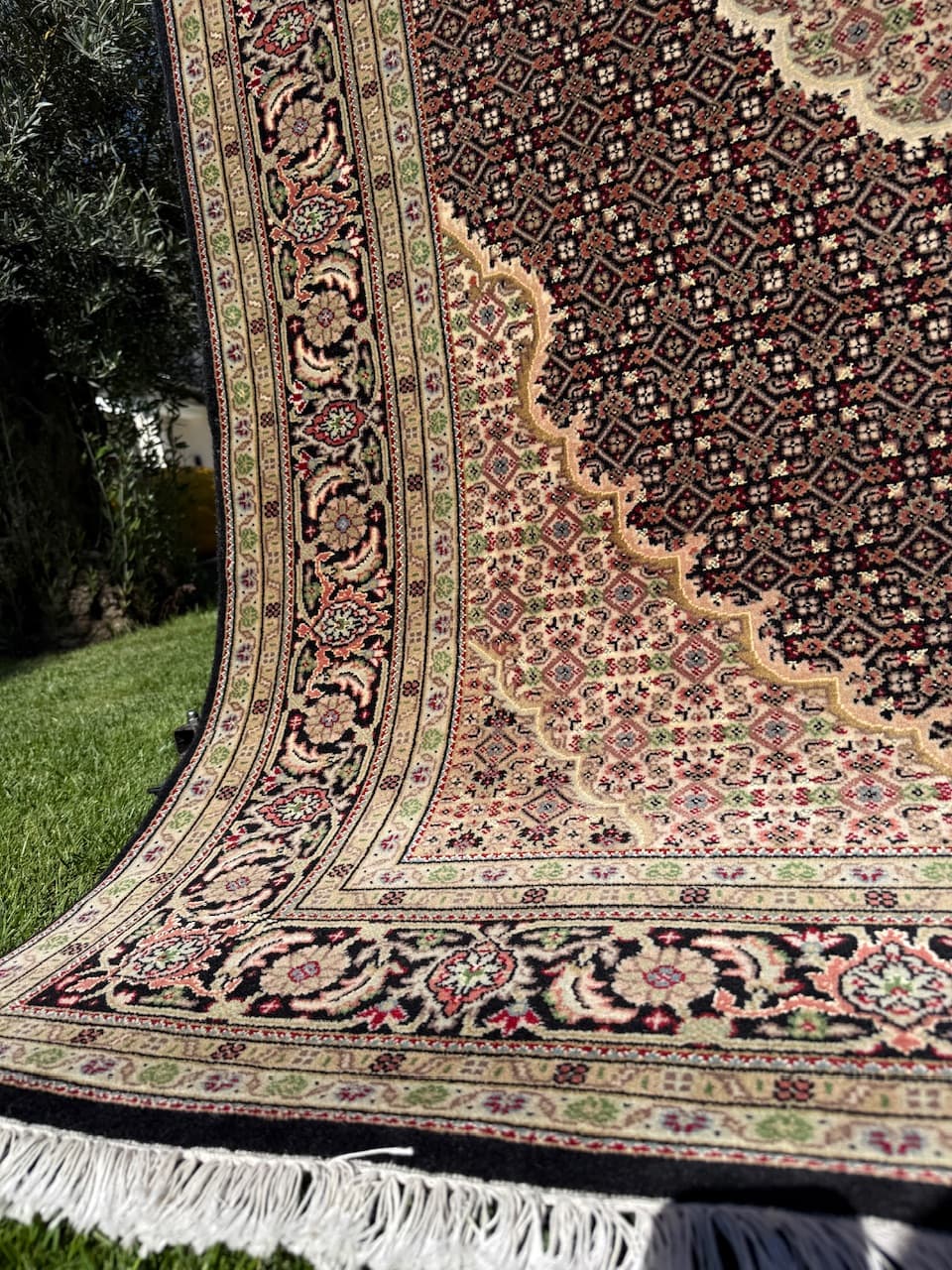 Rug Persian Indo Tabriz, 250x175 cm, multicolor, wool with silk, India - 168556
