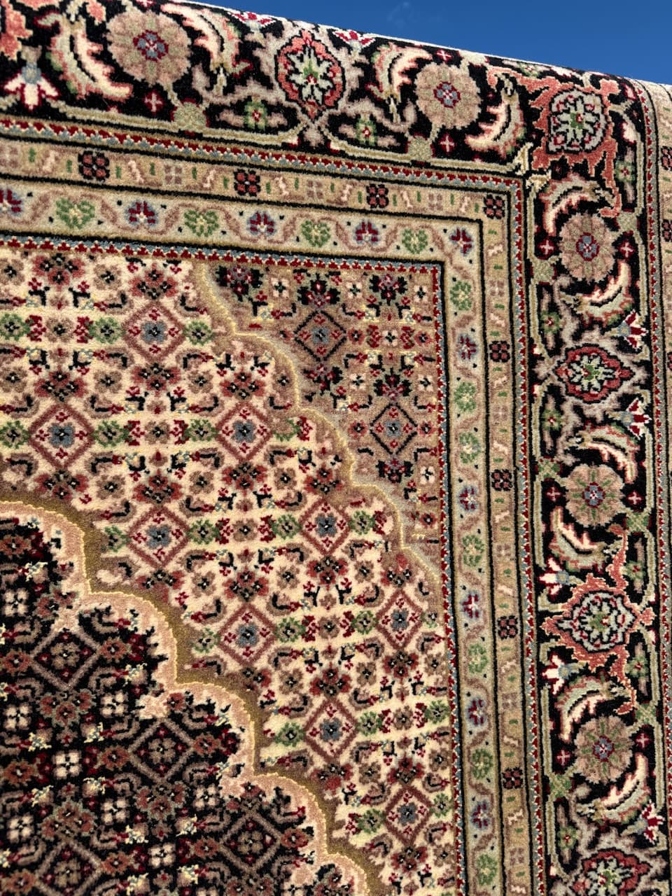 Rug Persian Indo Tabriz, 250x175 cm, multicolor, wool with silk, India - 168553