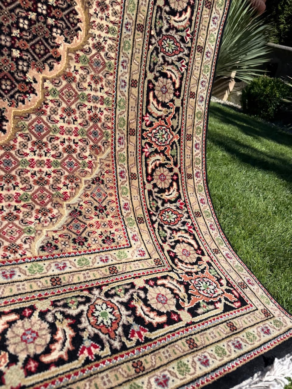 Rug Persian Indo Tabriz, 250x175 cm, multicolor, wool with silk, India - 168555