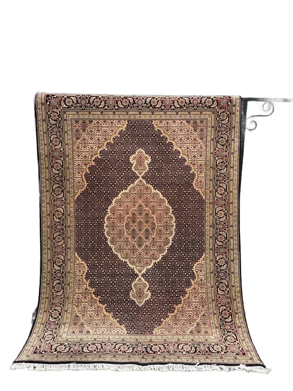 Rug Persian Indo Tabriz, 250x175 cm, multicolor, wool with silk, India