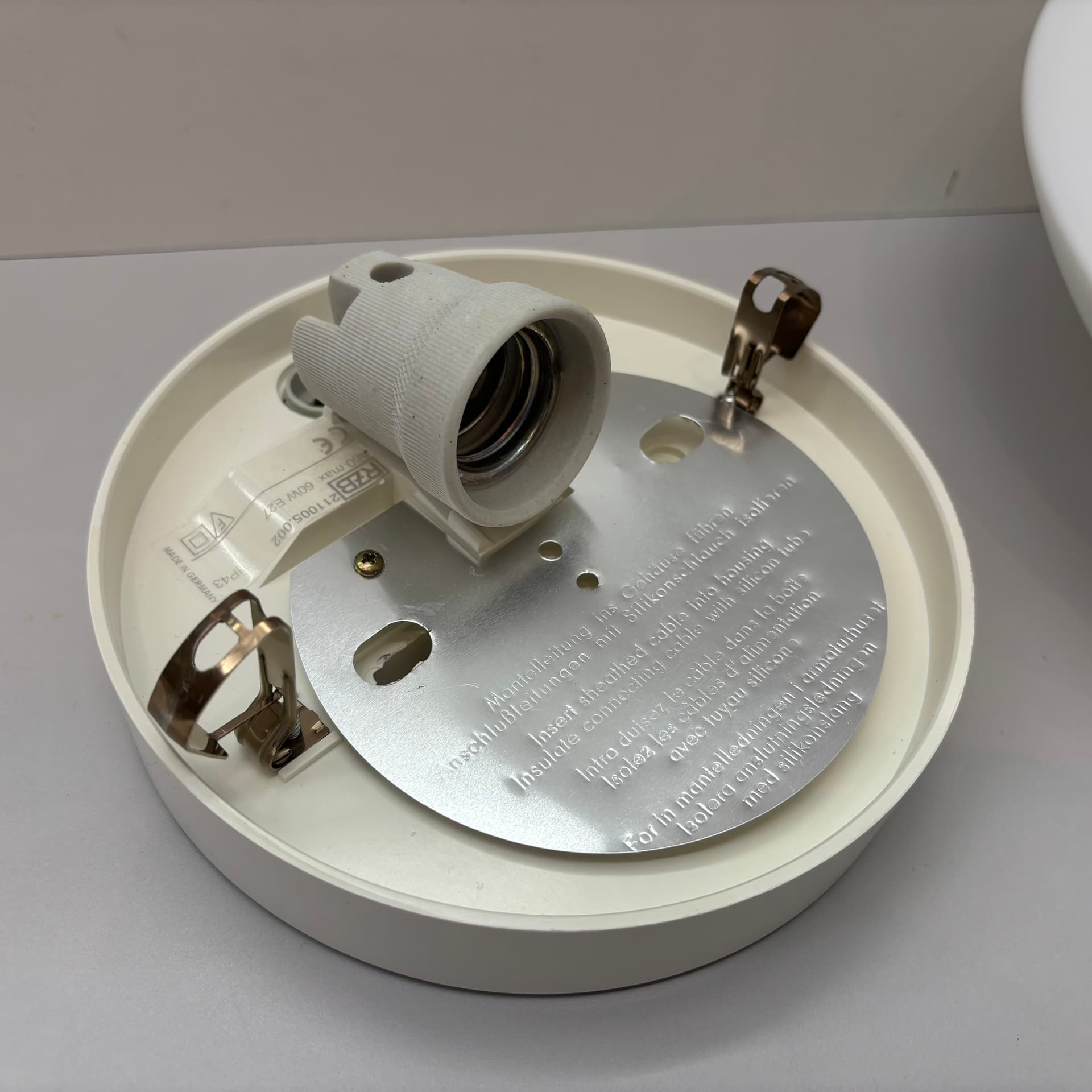 Ceiling Lamp, Bauhaus, white, Germany, 1990s. - 168584