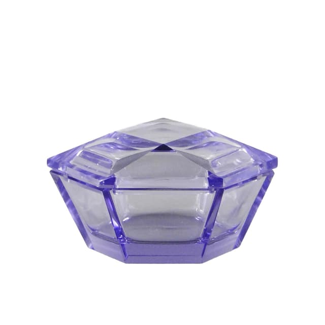 Crystal Bonbonniere, transparent, Moser, Czech Republic, 1960s. - DIMENSION