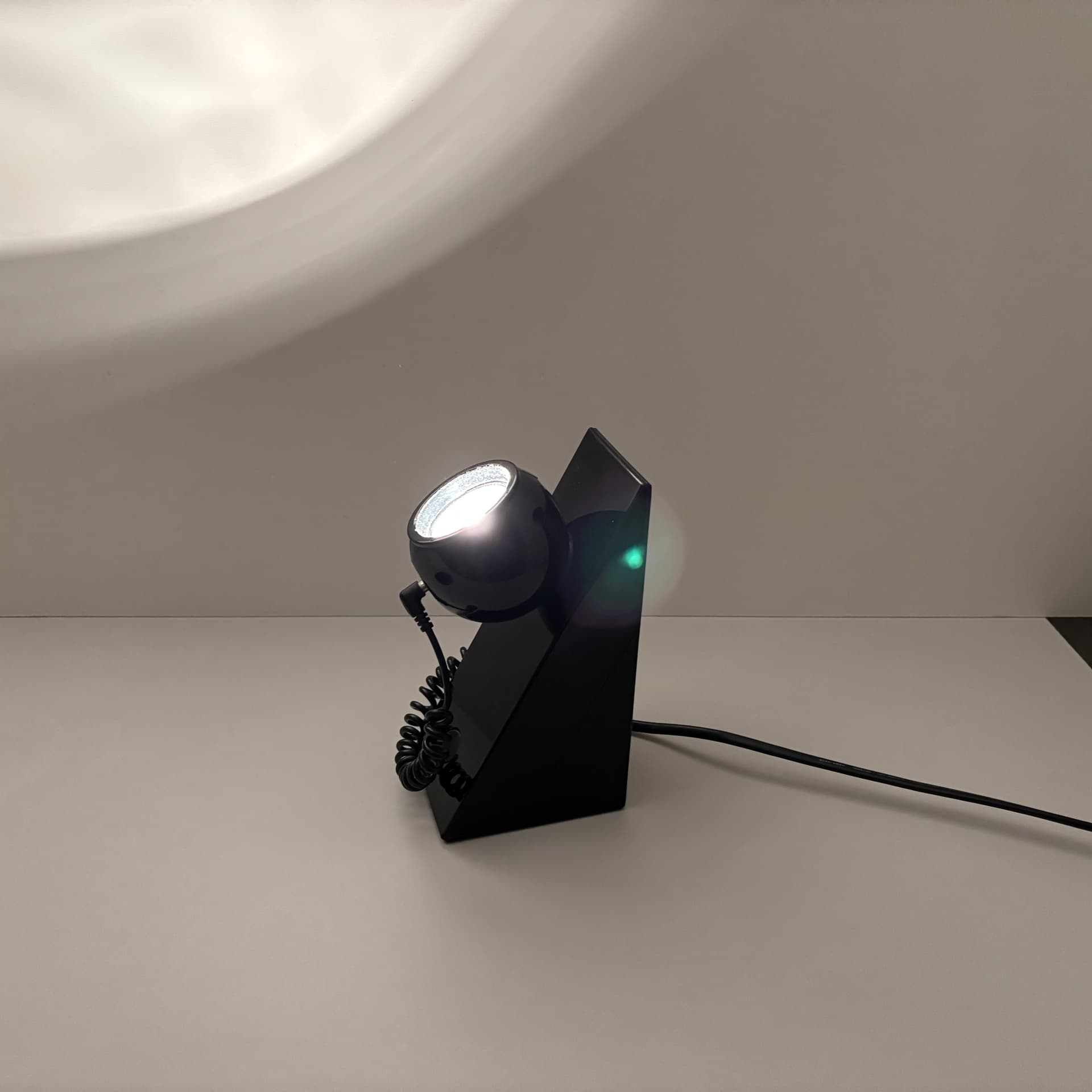 Lampka nocna, Space Age, plastik czarny, Brilliant Leuchten, Niemcy, lata 80. - 168596