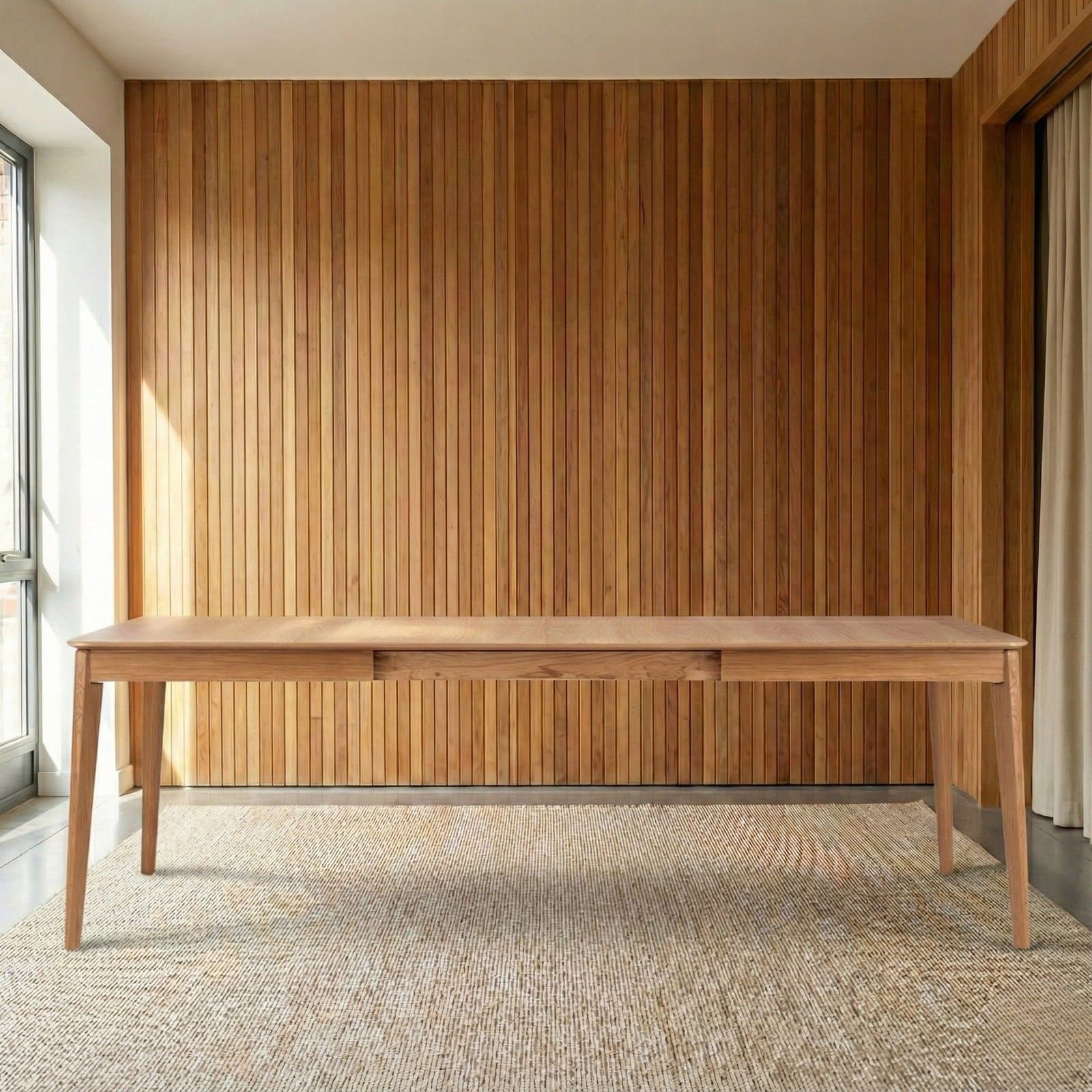 Rozkładany stół Sporo 160-260x95 lite drewno dębowe - 169218