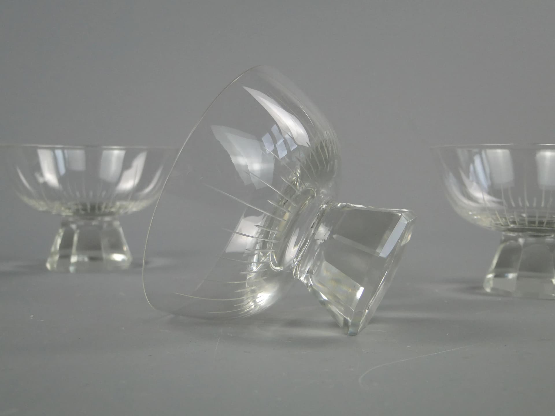 Komplet kieliszków do likieru, kryształ transparentny, Niemcy, lata 50. - 10985