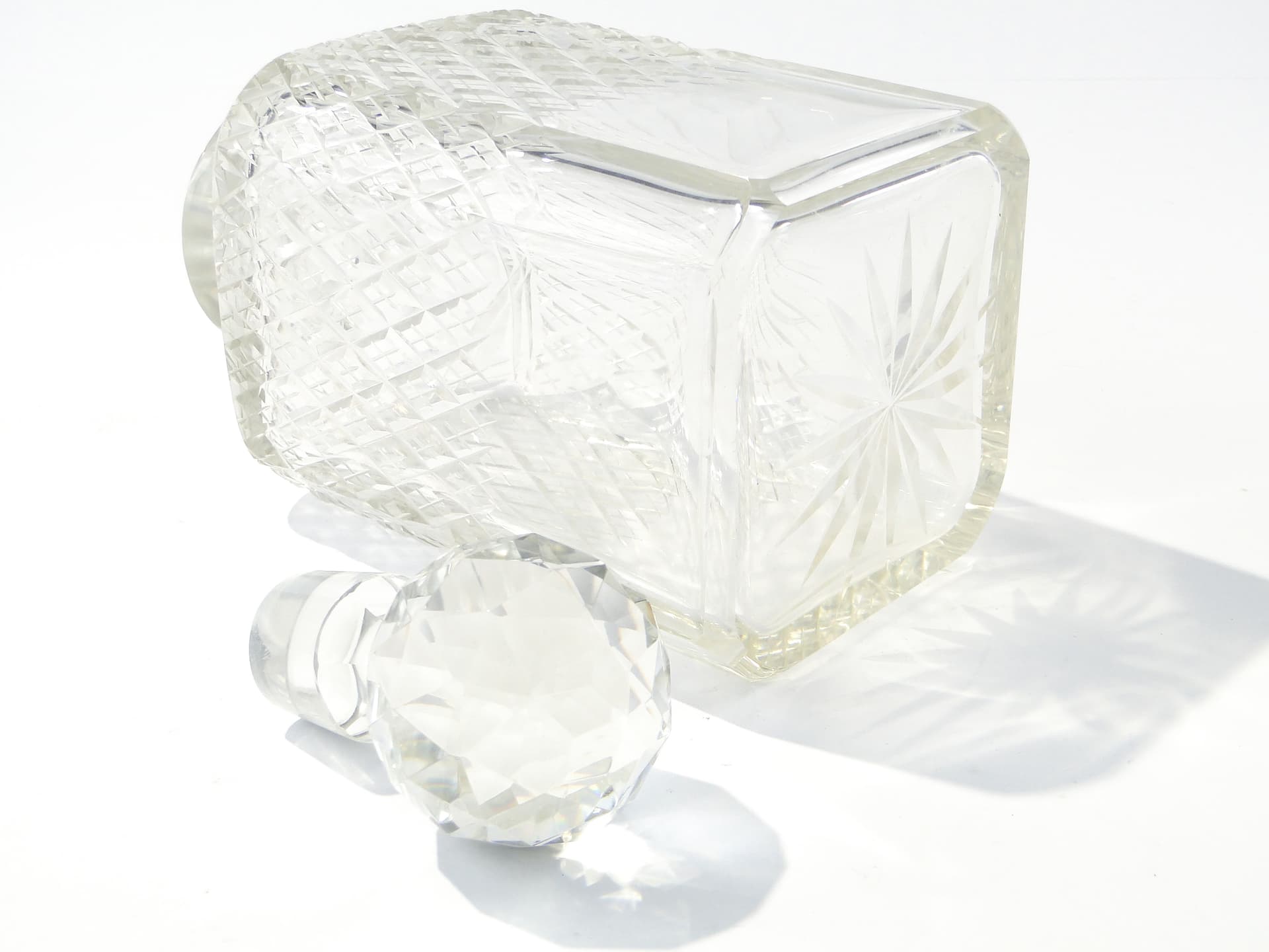 Karafka na whisky, kryształ transparentny, huta Józefina, Polska, lata 30. - 168687