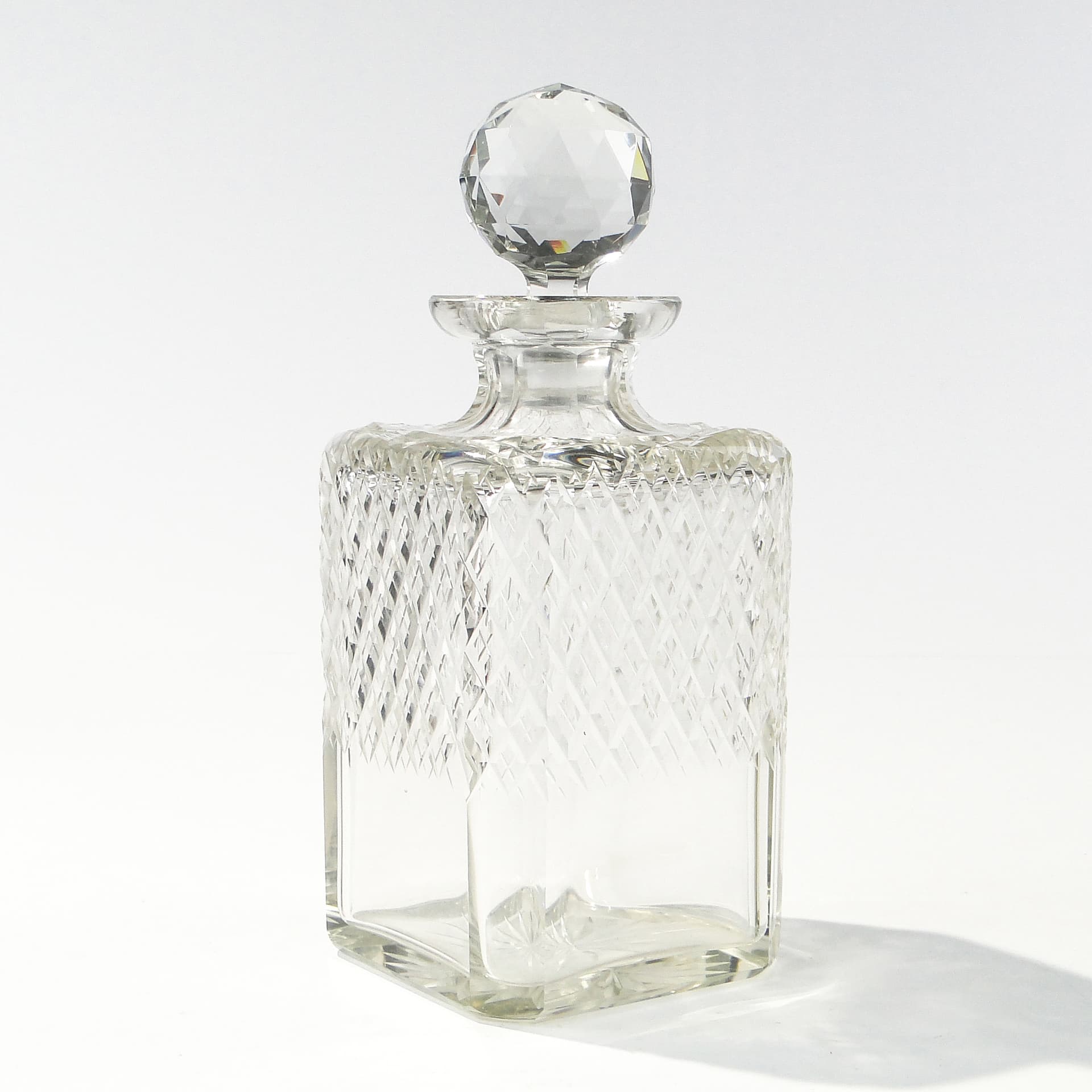 Karafka na whisky, kryształ transparentny, huta Józefina, Polska, lata 30. - 168680