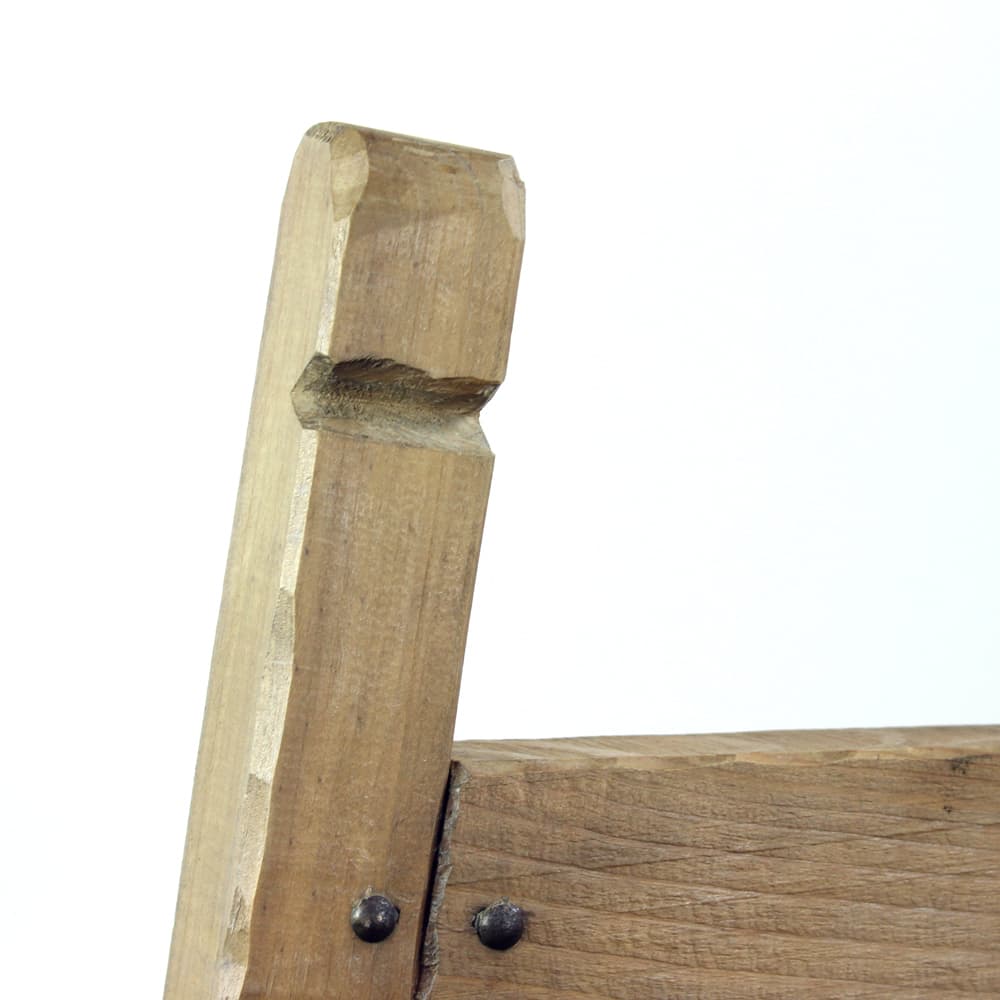 Stołek barowy, dąb jasnobrązowy, skóra rdzawobrązowa, Czechosłowacja, lata 50. - 168741