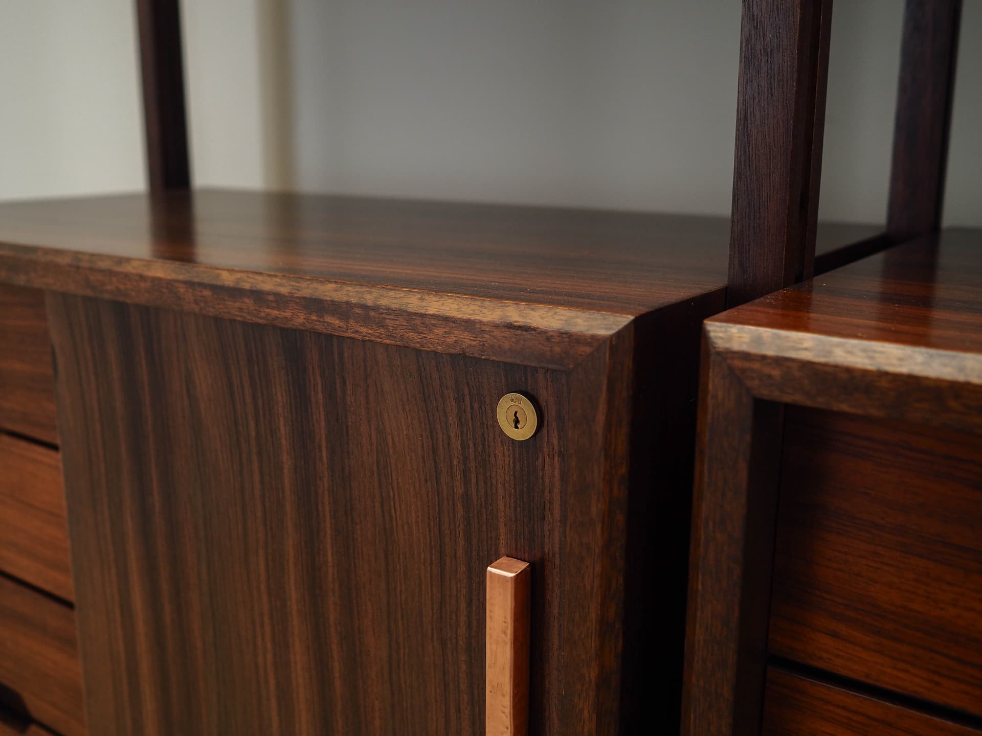 Regał systemowy, palisander brąz ciemny, Włochy, lata 60. - 168761