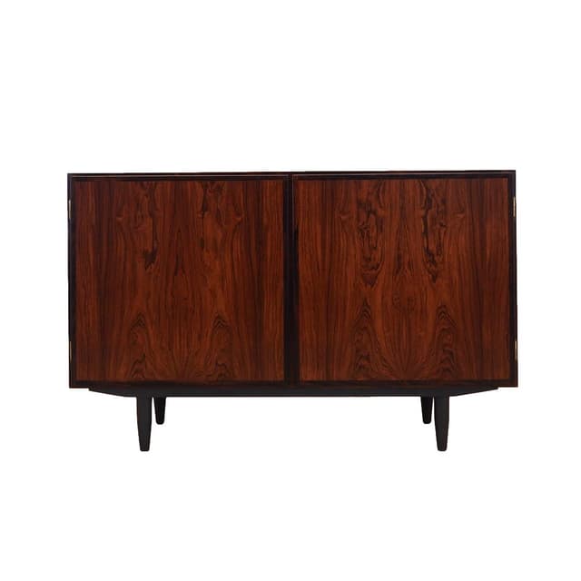 Szafka, palisander brązowy, drewno czarne, Omann Jun, Dania, lata 70. - WYMIARY