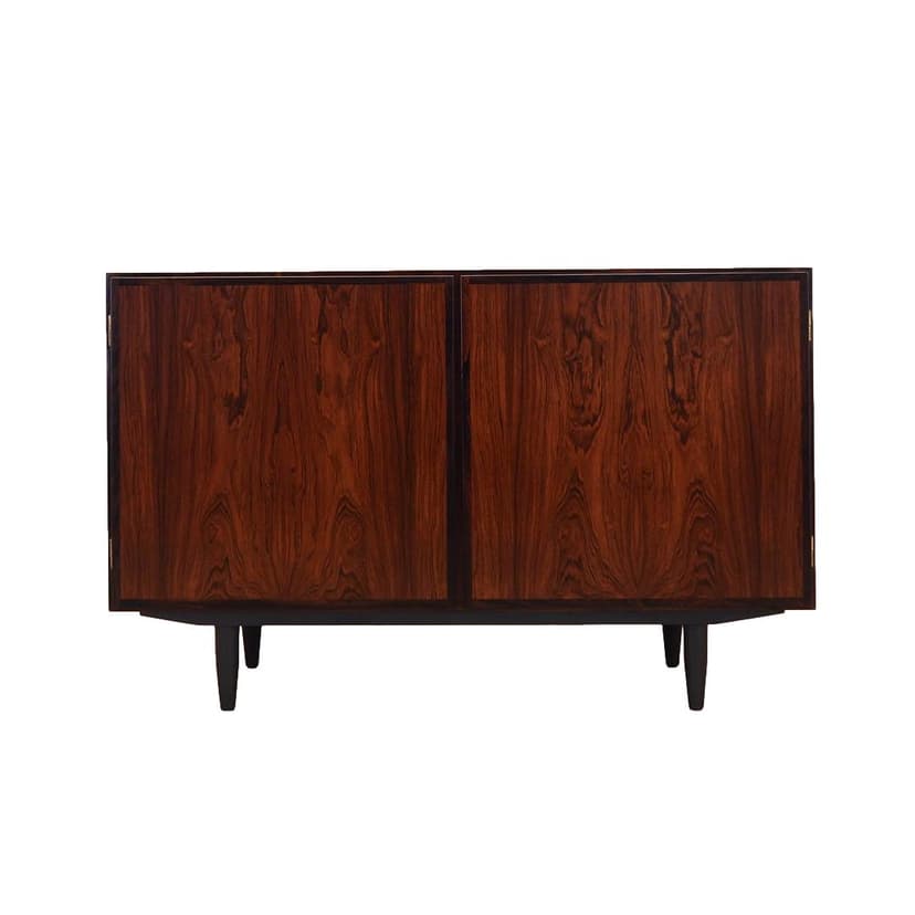 Szafka, palisander brązowy, drewno czarne, Omann Jun, Dania, lata 70.