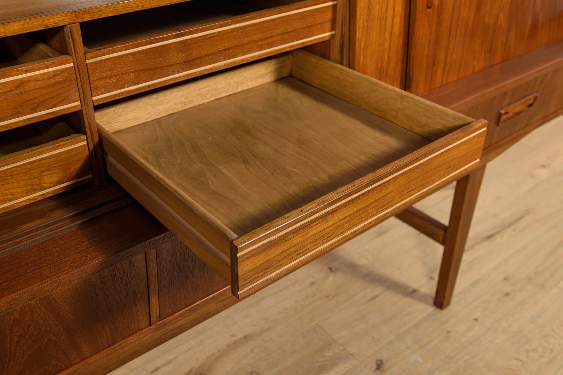 Komoda highboard, teak brązowy, Farso Mobelfabrik, Dania, lata 60. - 168808