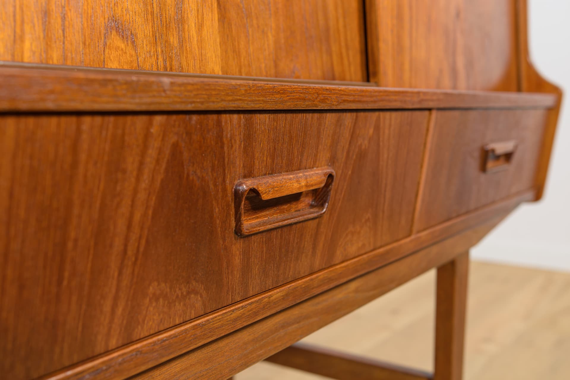 Komoda highboard, teak brązowy, Farso Mobelfabrik, Dania, lata 60. - 168805