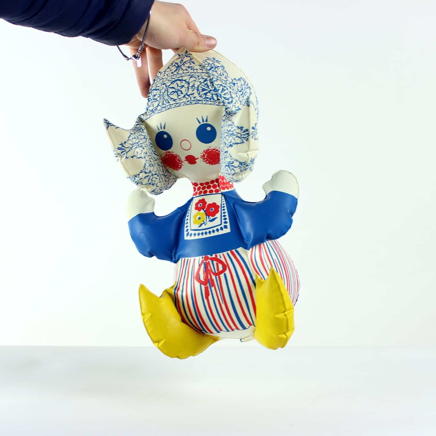 Inflatable doll, multicolor, by L. Niklová, Czechoslovakia, 1970s. - 168894