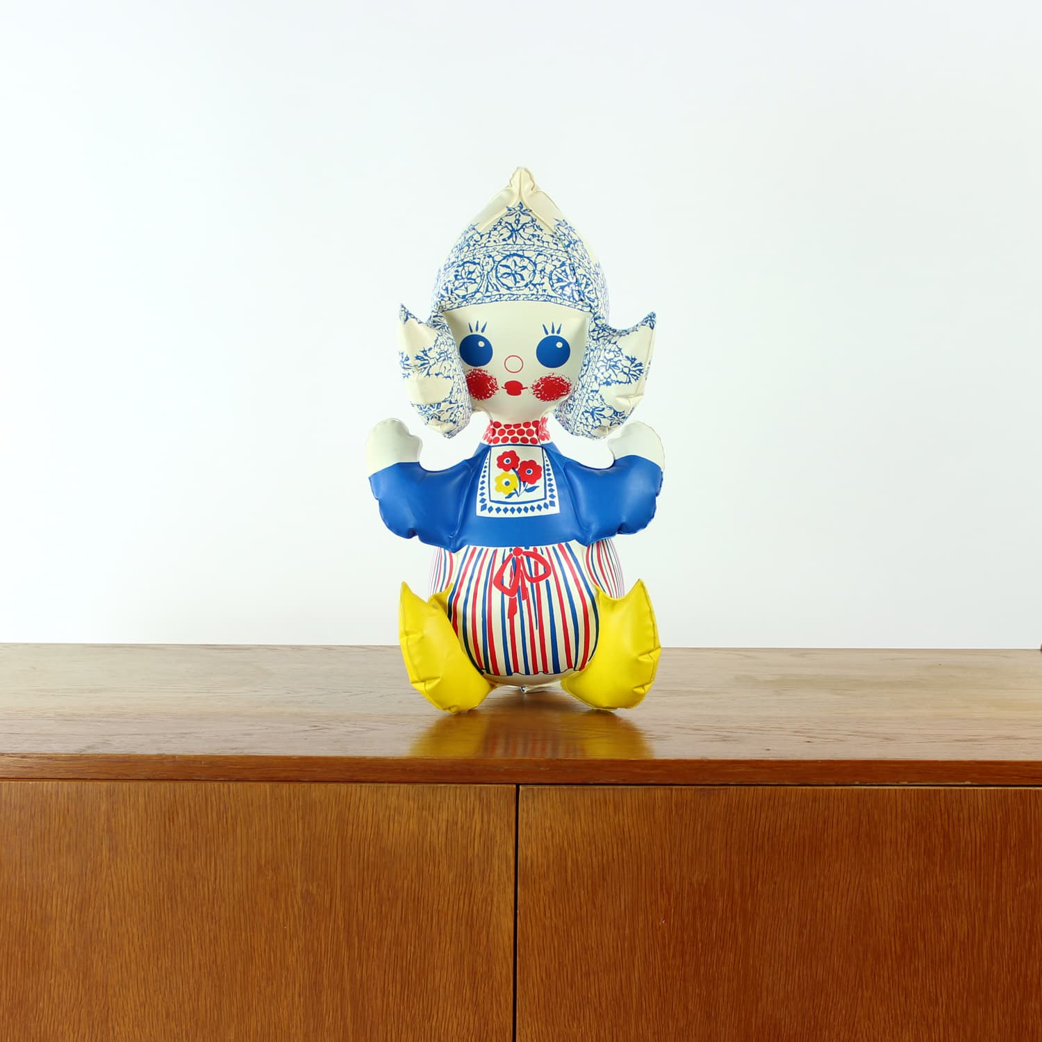 Inflatable doll, multicolor, by L. Niklová, Czechoslovakia, 1970s. - 168904