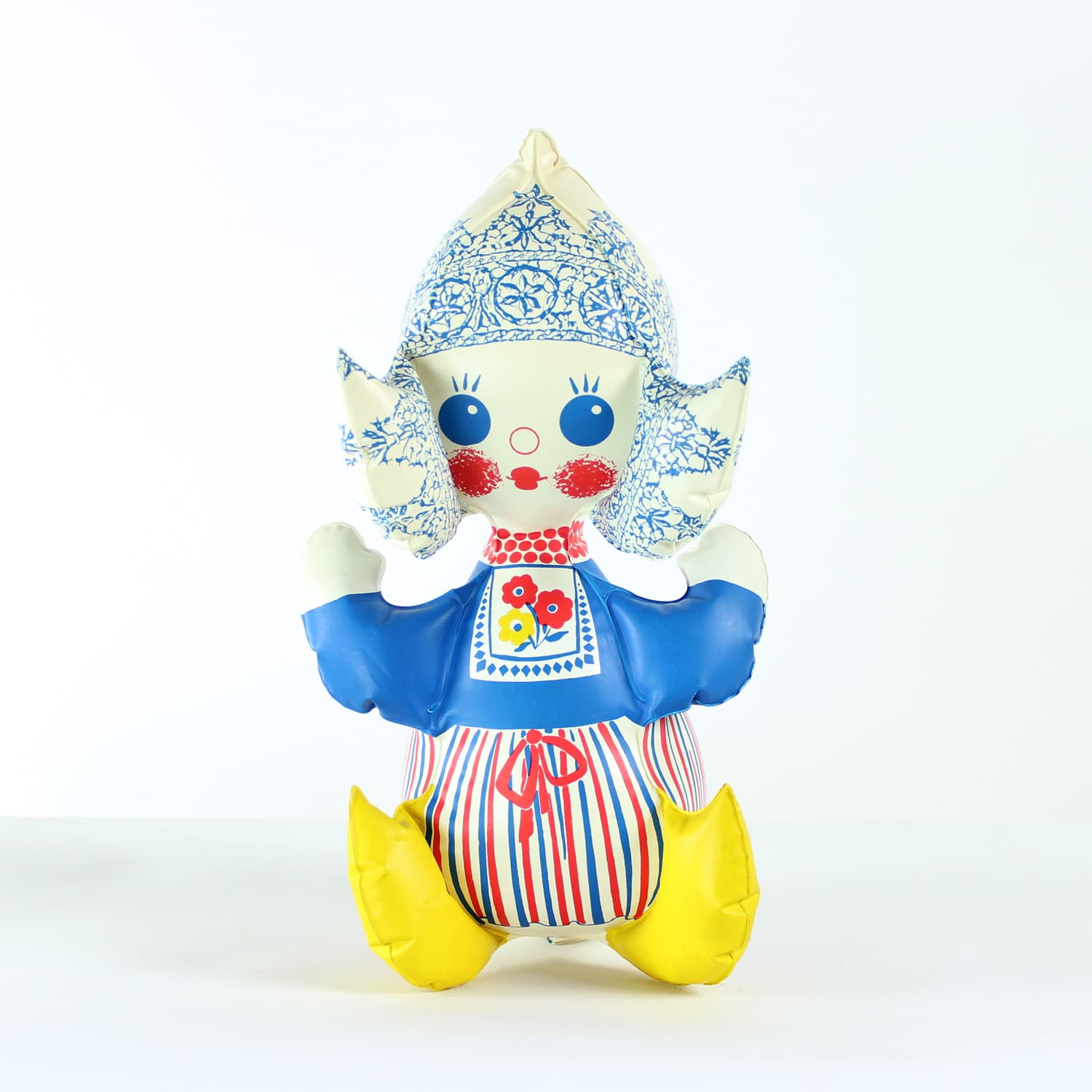 Inflatable doll, multicolor, by L. Niklová, Czechoslovakia, 1970s. - 168895