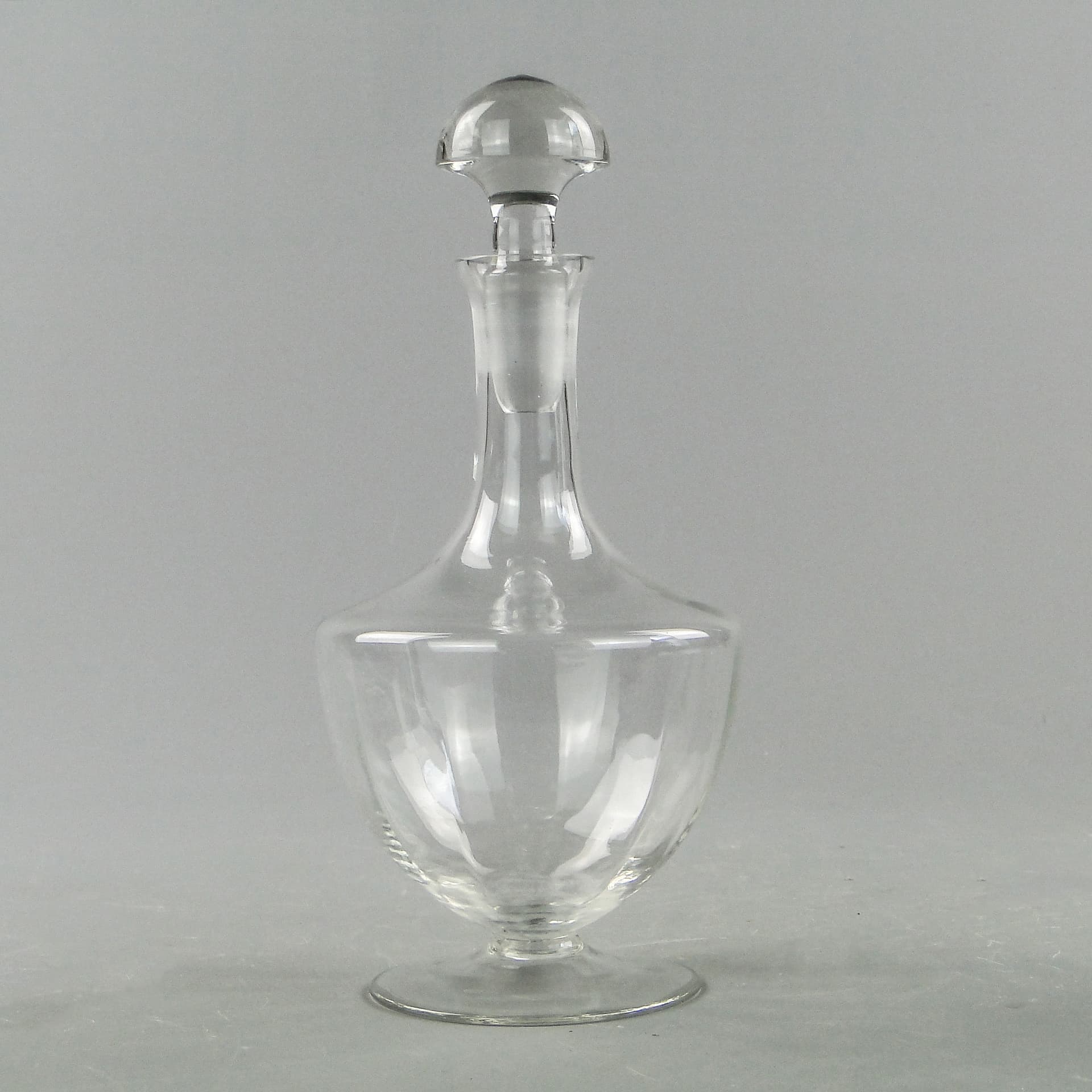 Karafka Art Deco, transparent, szkło, Polska, lata 50. - 168920