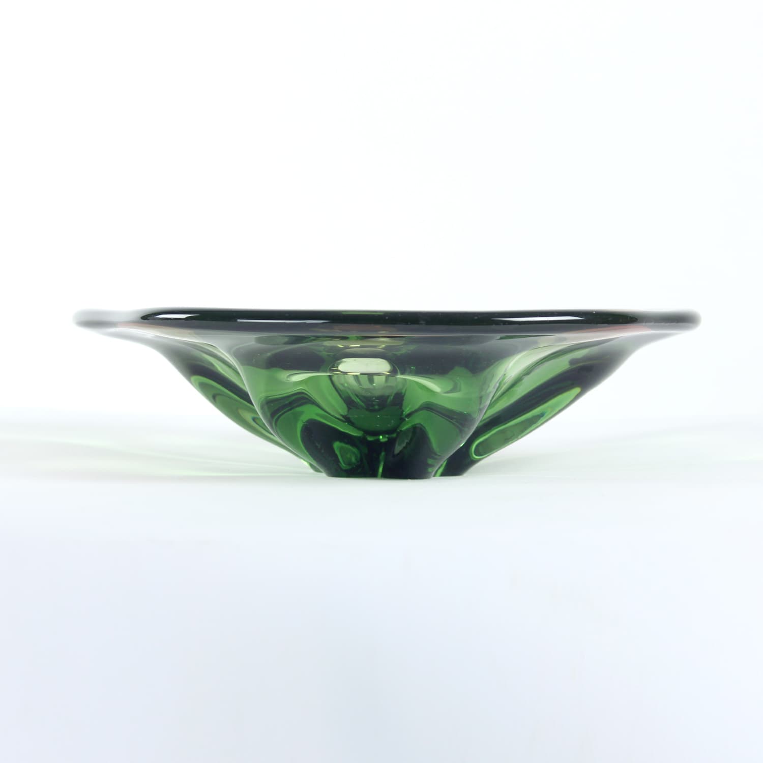 Art glass bowl, multicolor glass, by F. Zemek, Czechoslovakia, 1960s. - 168925