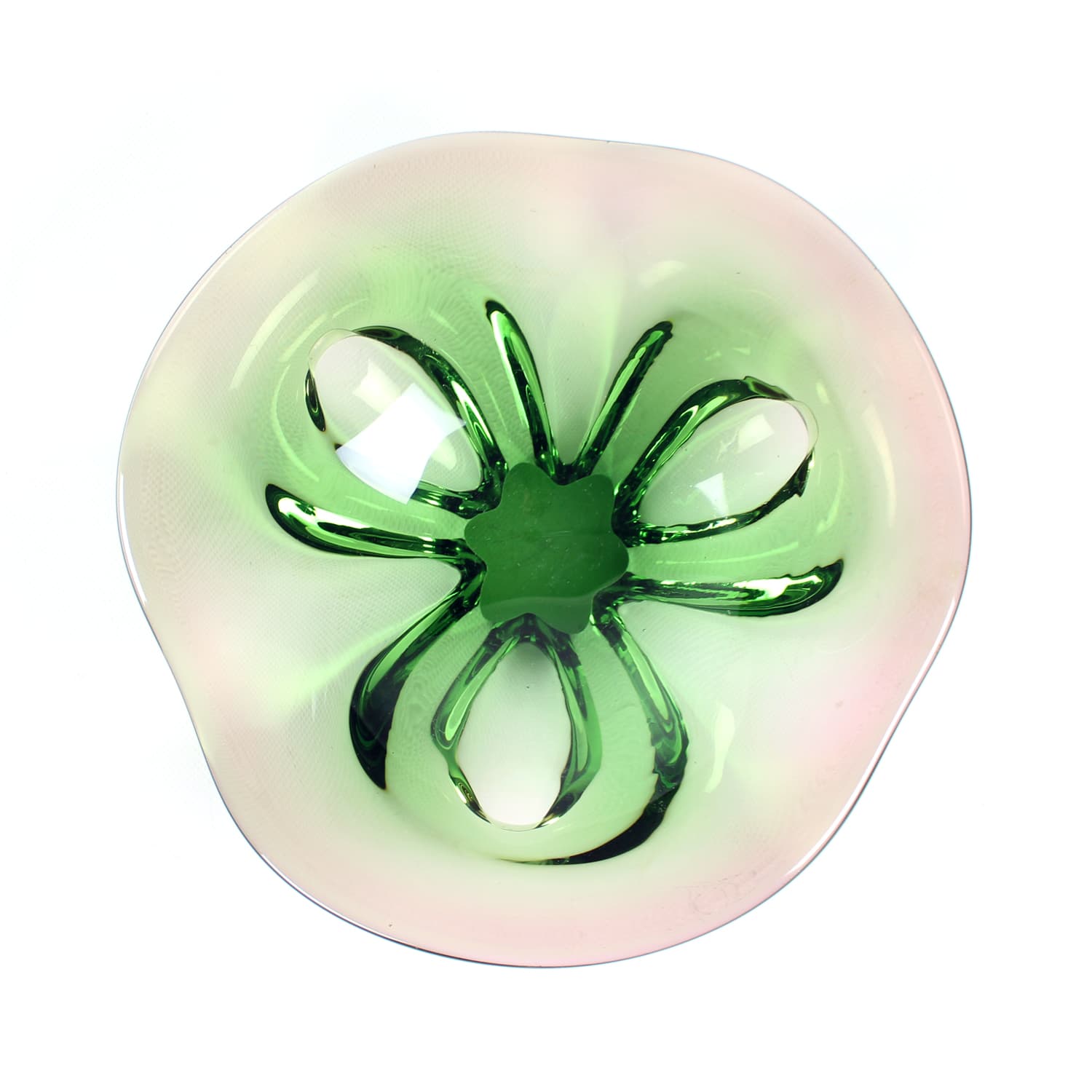 Art glass bowl, multicolor glass, by F. Zemek, Czechoslovakia, 1960s. - 168923