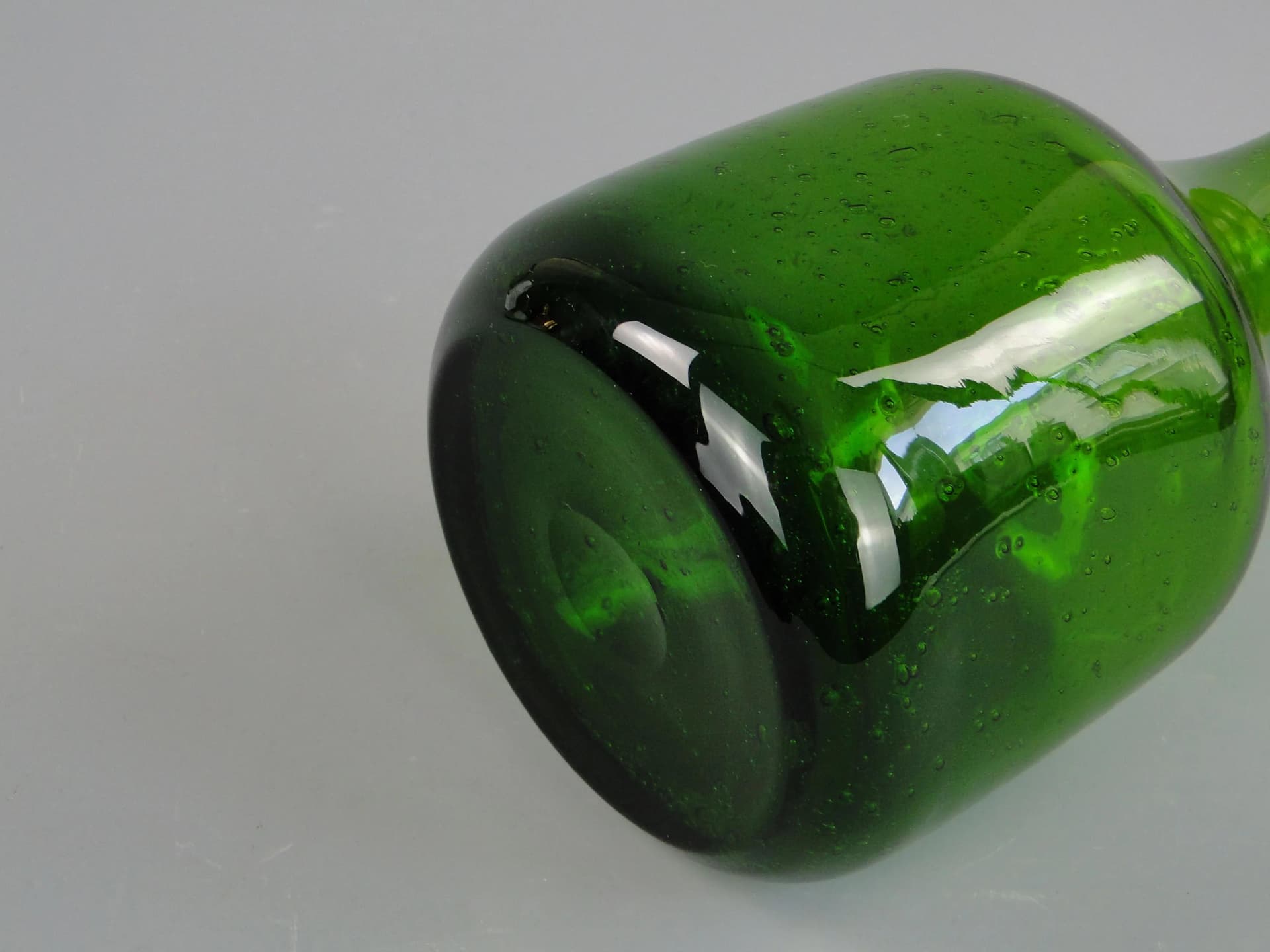 Wazon butla Antico, zielony, szkło, proj. Z. Horbowy, Polska, lata 70. - 11229