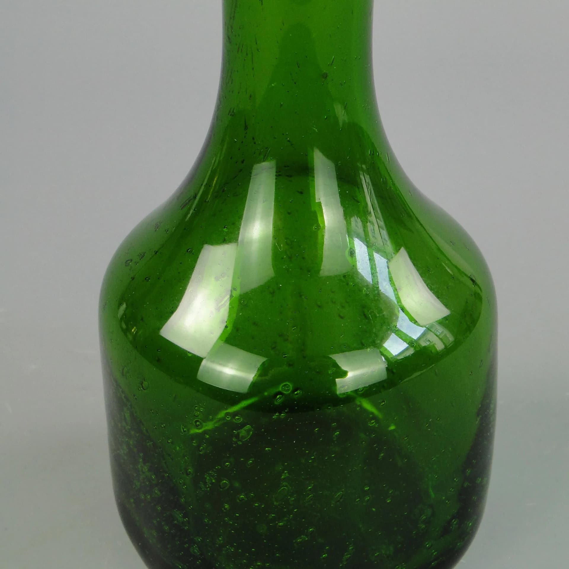 Wazon butla Antico, zielony, szkło, proj. Z. Horbowy, Polska, lata 70. - 11225