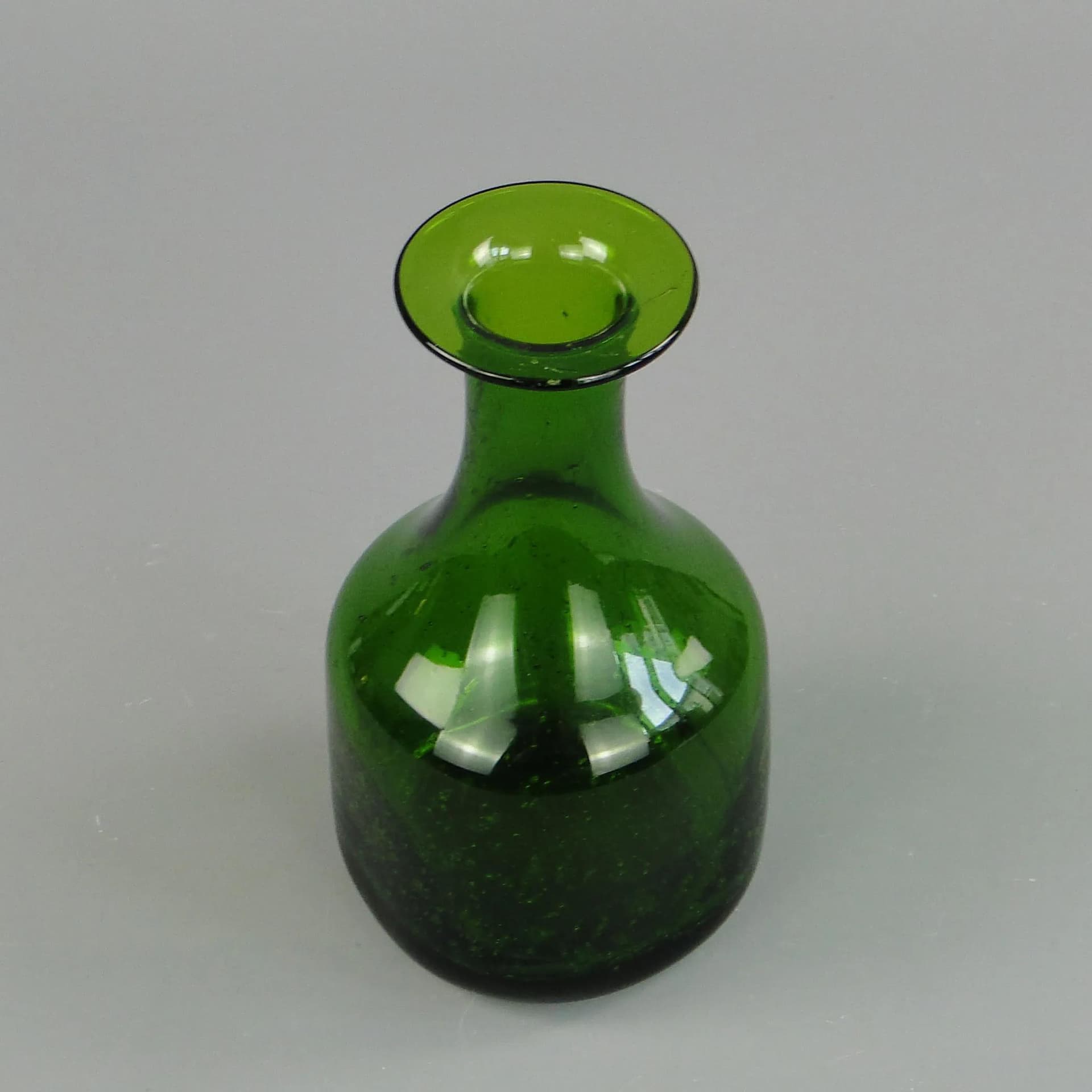 Wazon butla Antico, zielony, szkło, proj. Z. Horbowy, Polska, lata 70. - 11223