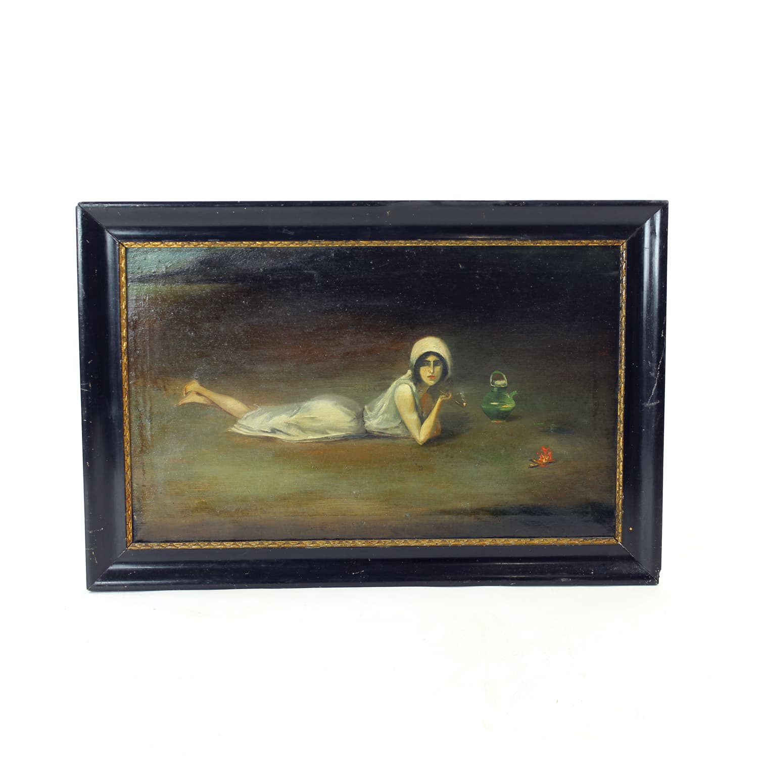 Oil Painting, Maroon, Czechoslovakia, 1940s - 168972