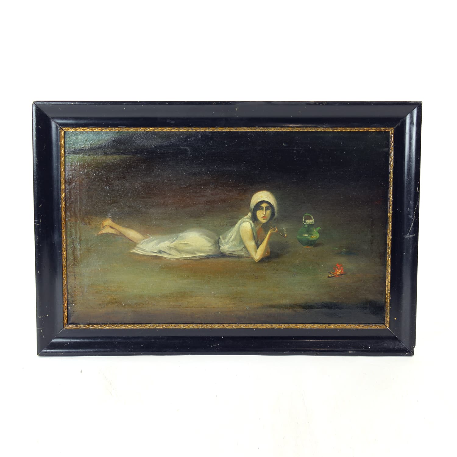 Oil Painting, Maroon, Czechoslovakia, 1940s - 168973