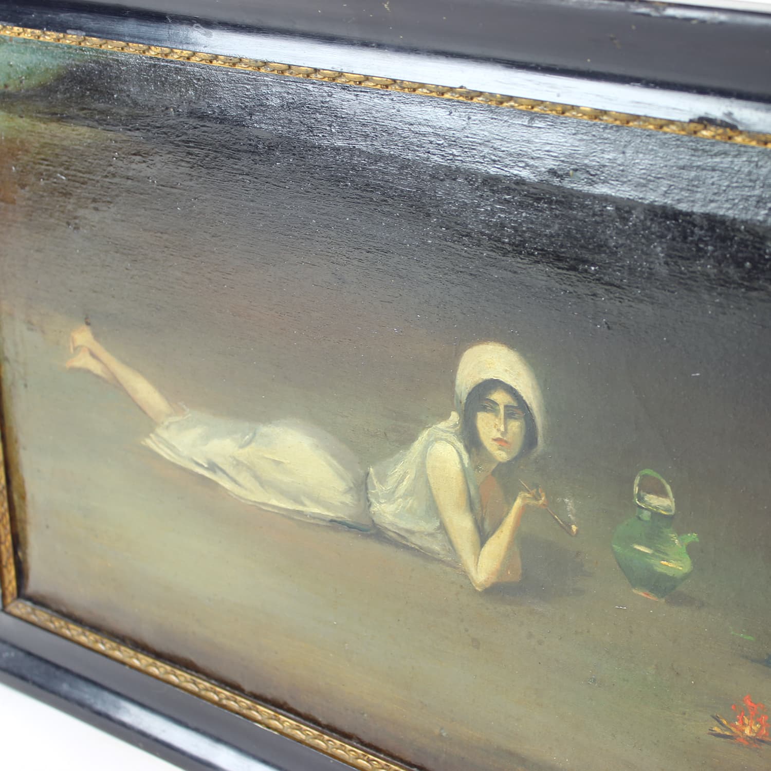 Oil Painting, Maroon, Czechoslovakia, 1940s - 168967