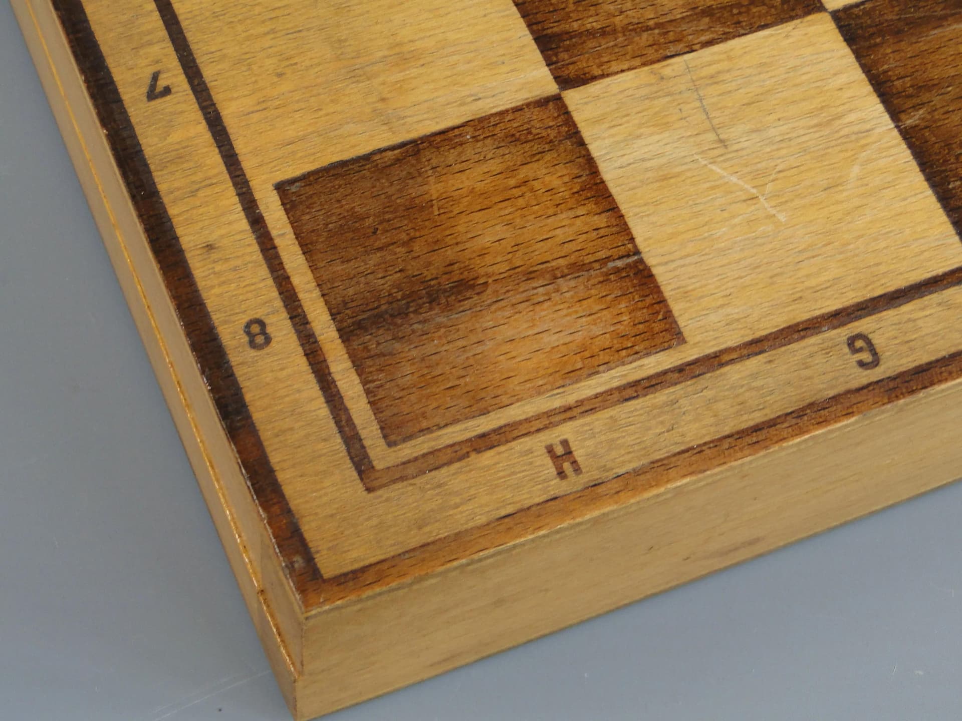 Komplet szachów, drewno brązowy jasny, Polska, lata 60. - 11213