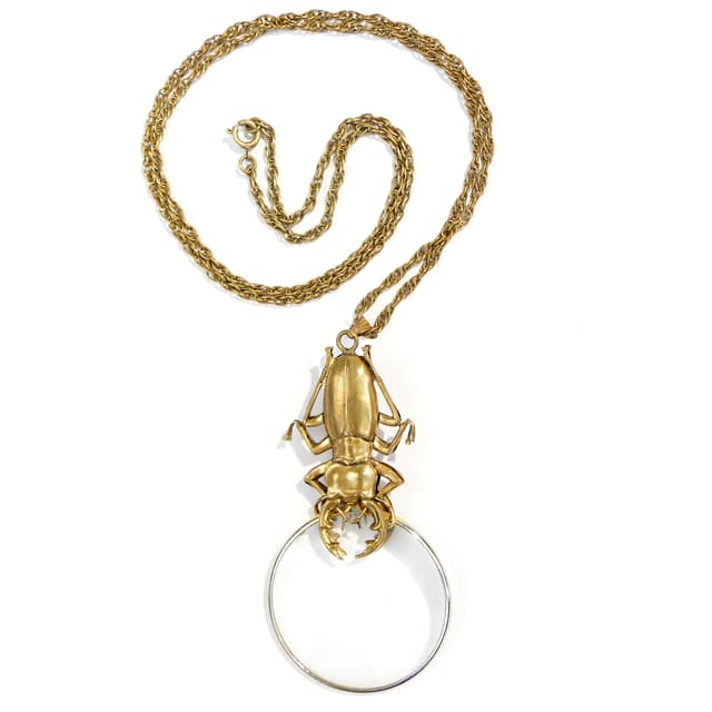 Lupa z chrząszczem, zawieszka, lata 20. - WYMIARY