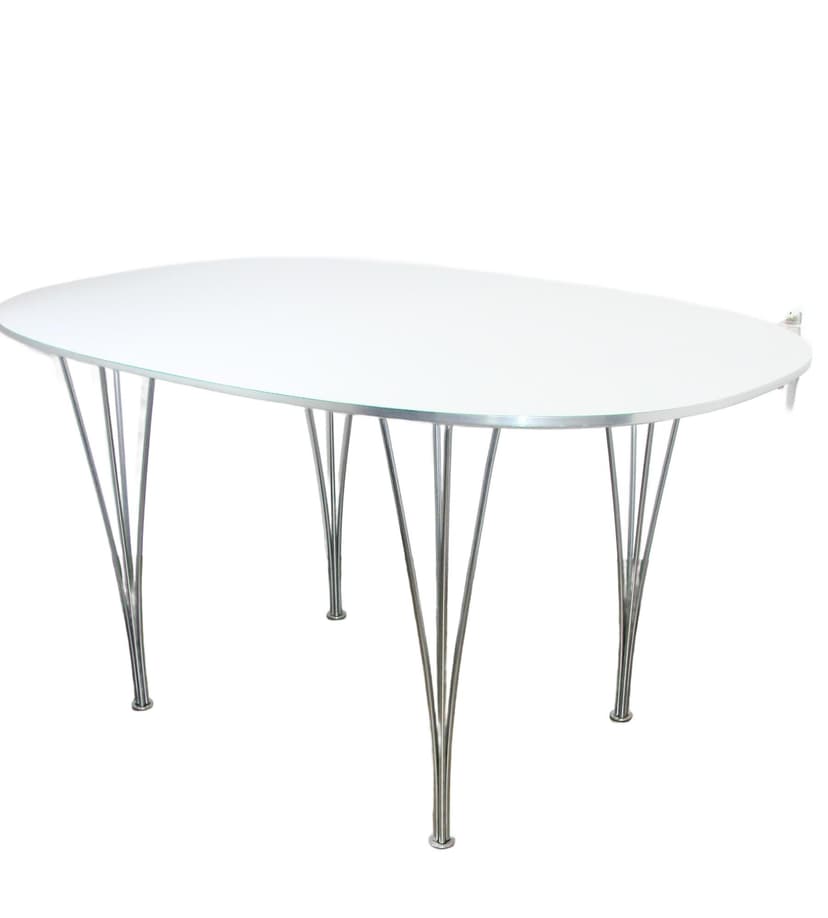 Stół Superellipse 130x90, biały laminat, Fritz Hansen, Dania, lata 90.