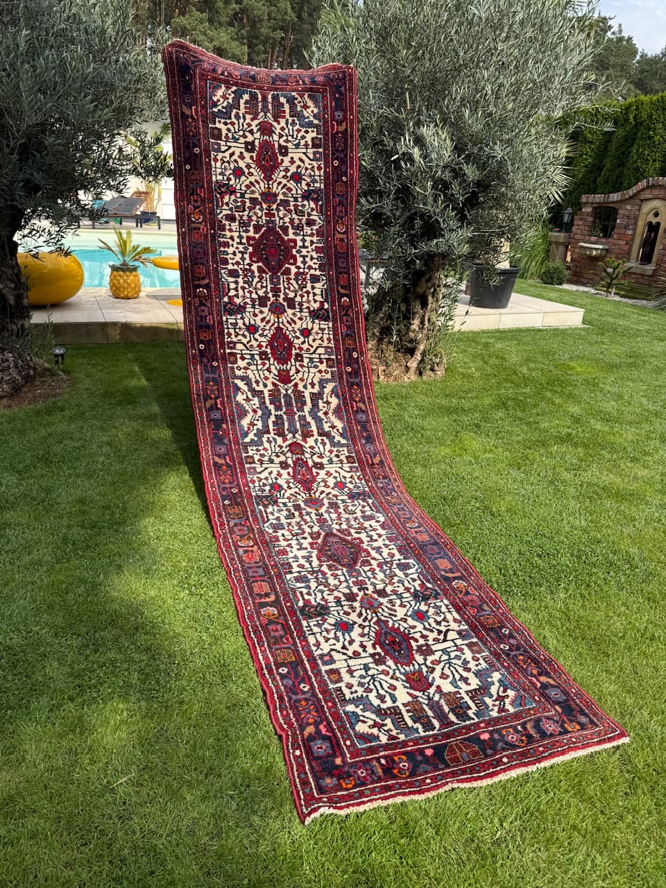 Runner Hamadan, multicolor wool, Iran - 169475