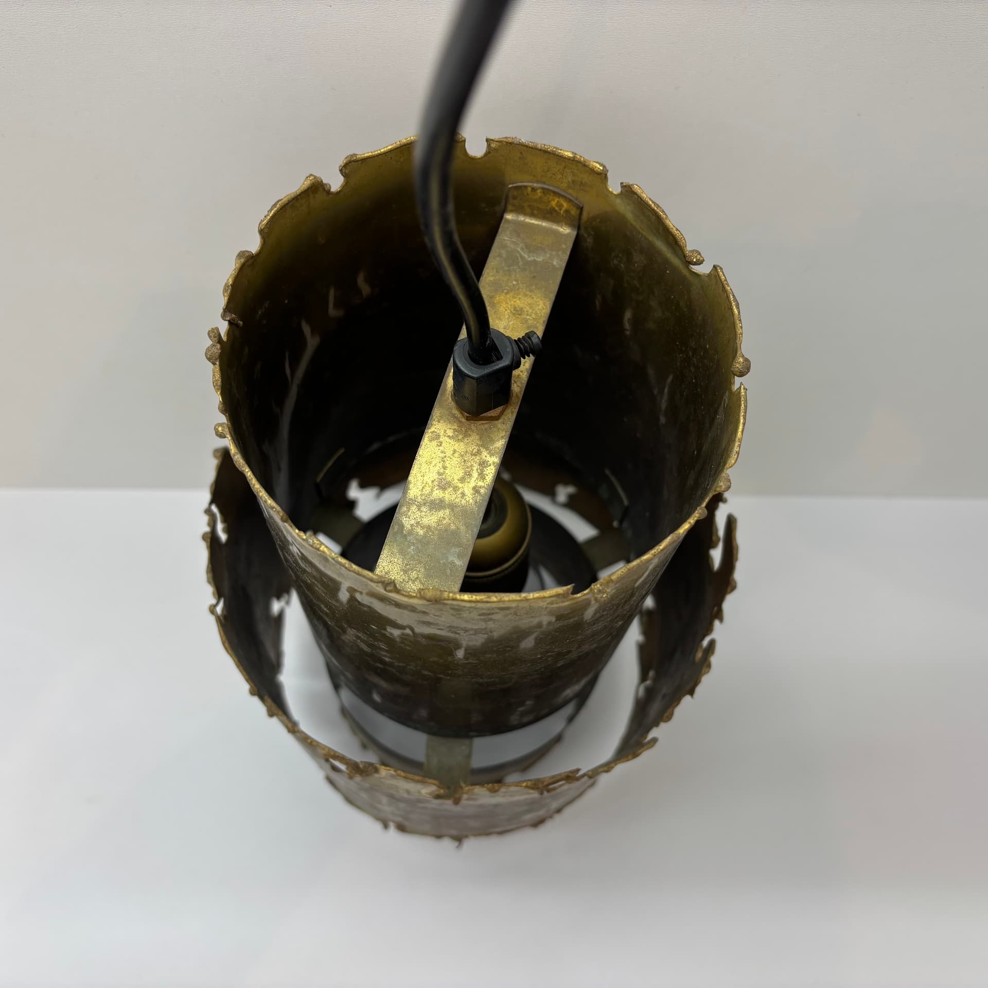 Pendant lamp, golden brass, Holm Sorensen & Co, Denmark, 1960s. - 169492