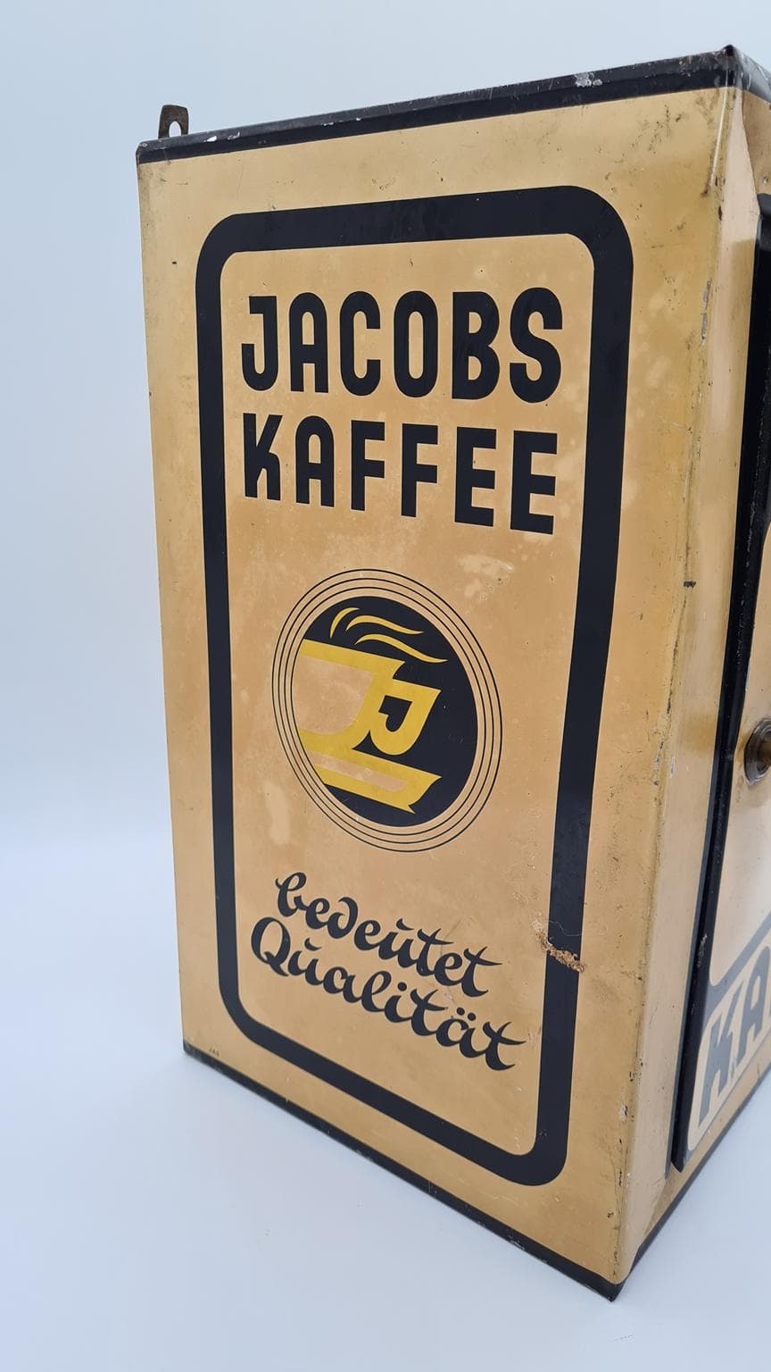 Puszka reklamowa, kremowy, metal, Jacobs Kaffee, Niemcy, lata 30. - 169513