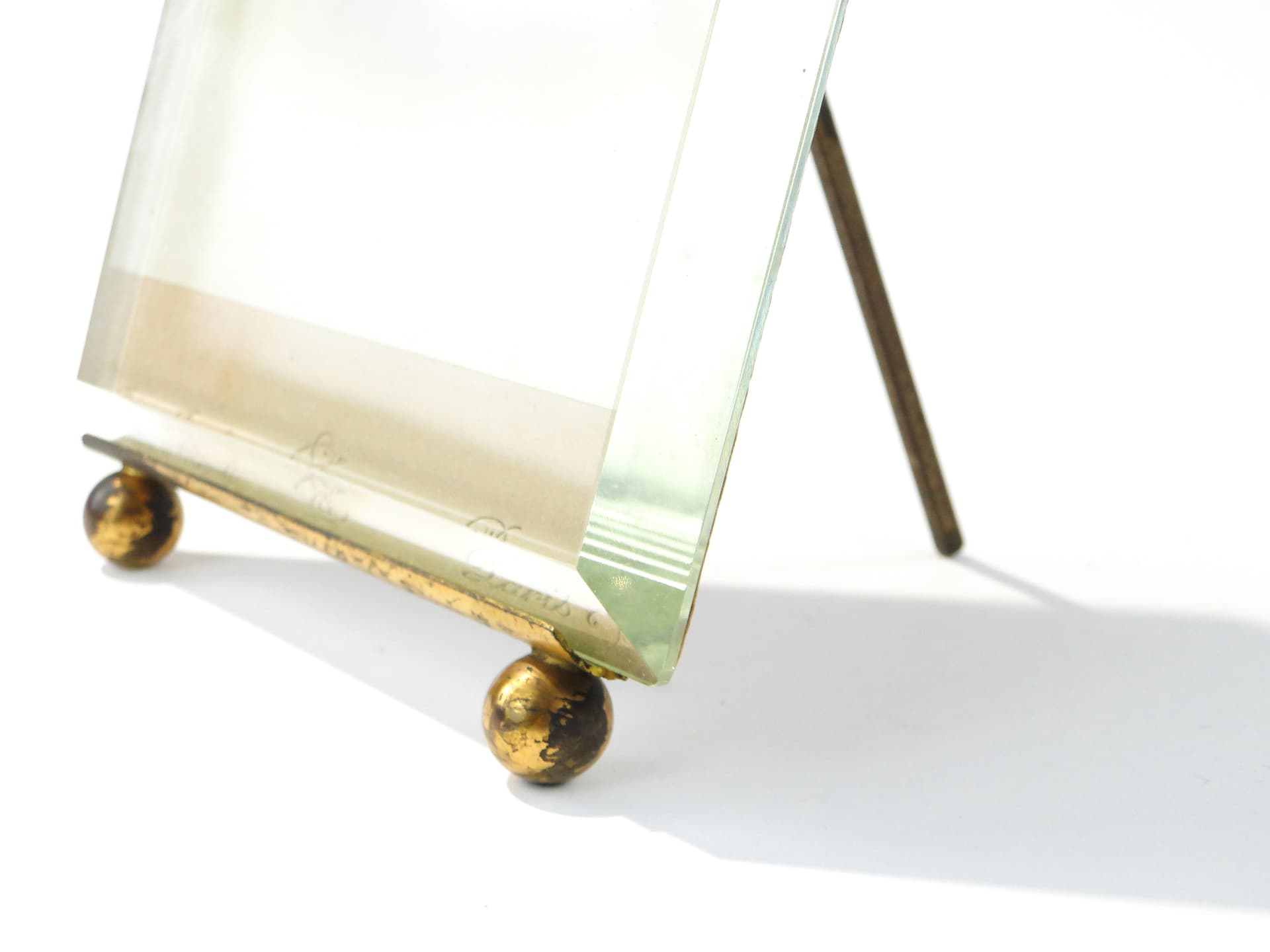 Kryształowa ramka na zdjęcie z cherubinami XIX w - 169583