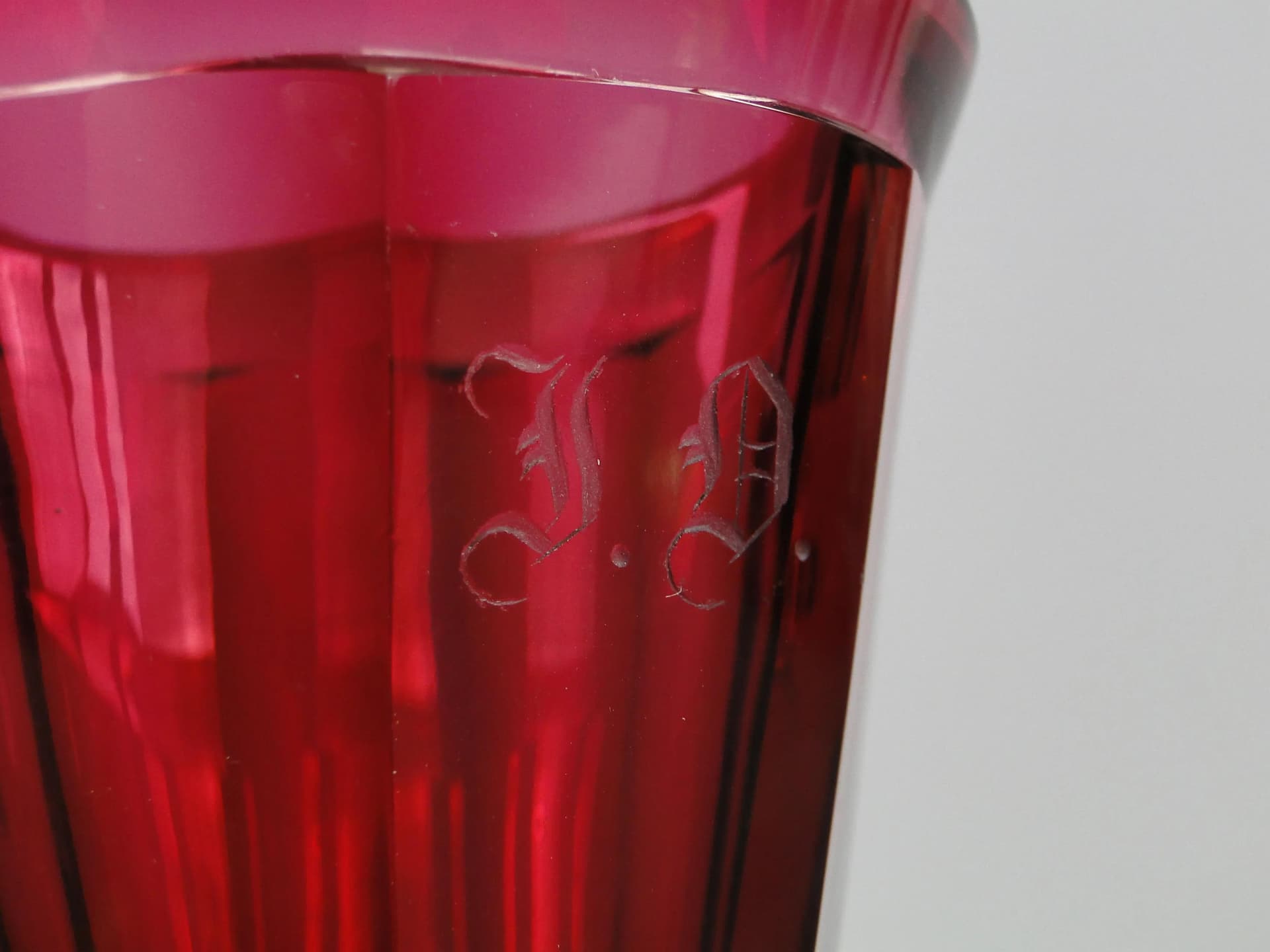 Beaker Biedermeier, ruby crystal, Austria-Hungary, 19th c. - 11180