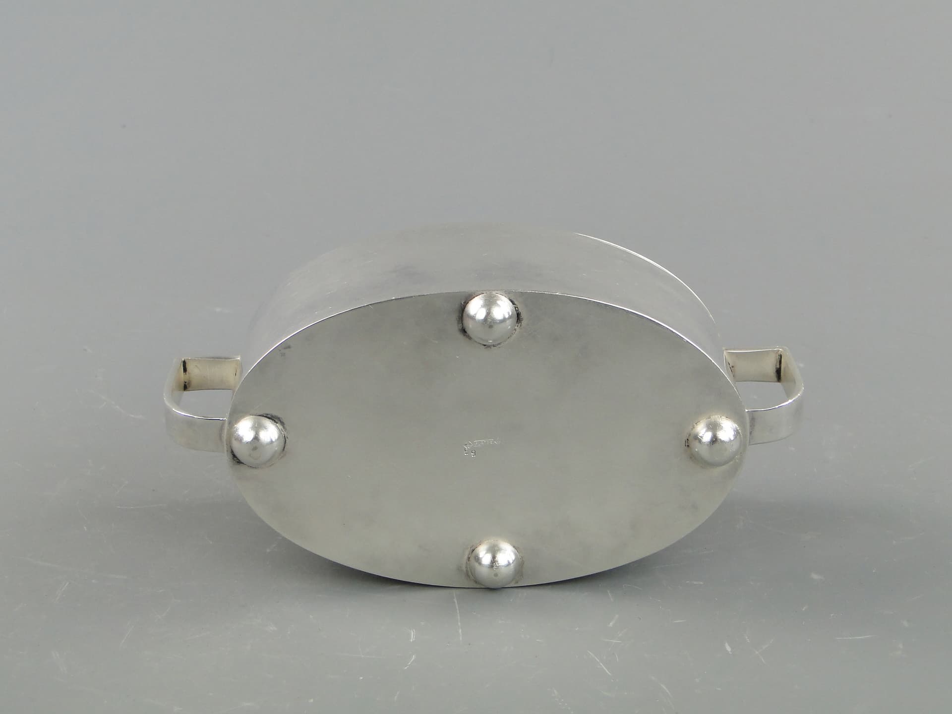 Cukiernica Art déco, srebrny, mosiądz, Polska, lata 50. - 169731