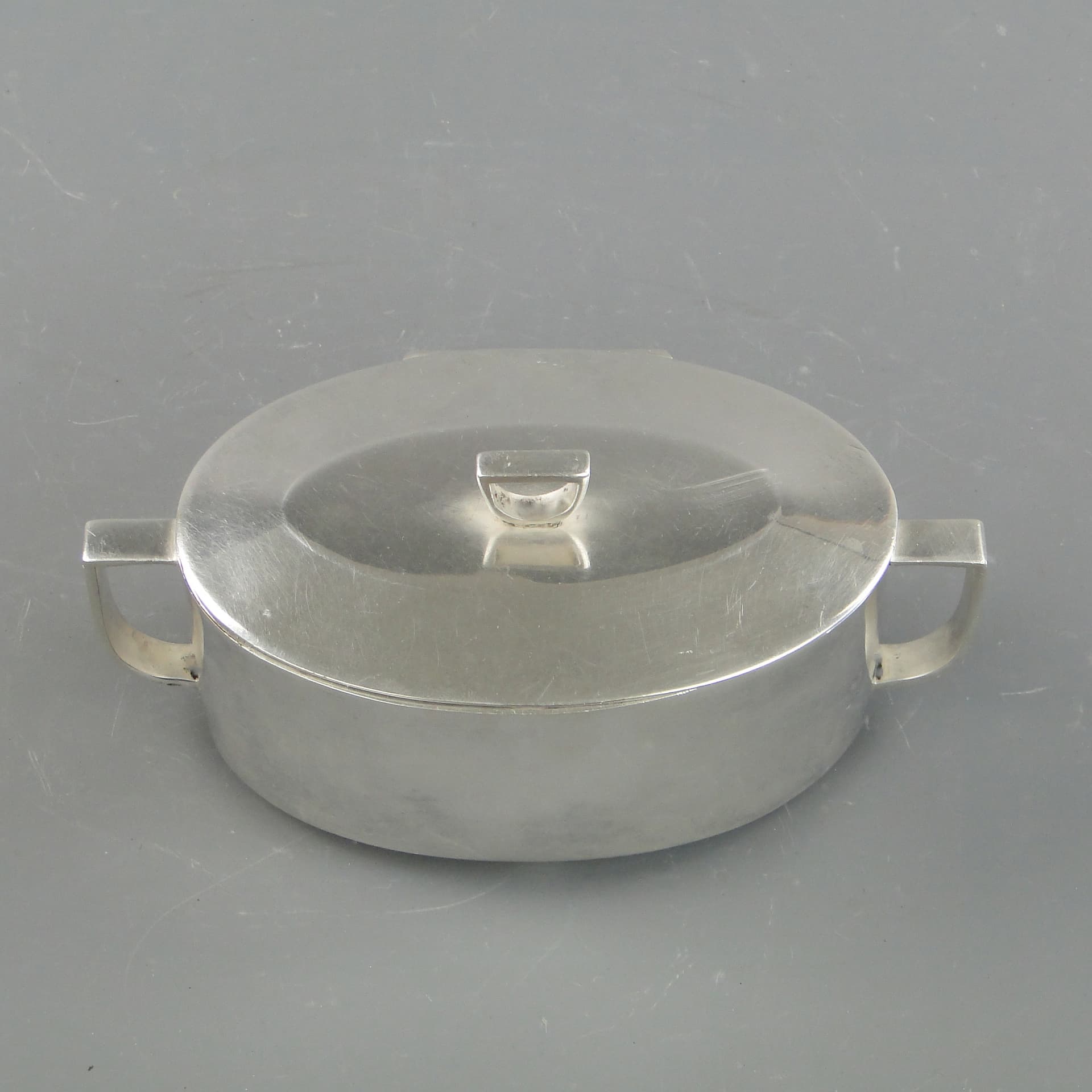 Cukiernica Art déco, srebrny, mosiądz, Polska, lata 50. - 169737