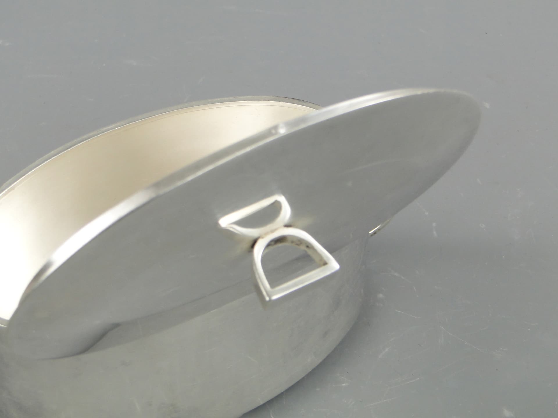 Cukiernica Art déco, srebrny, mosiądz, Polska, lata 50. - 169729