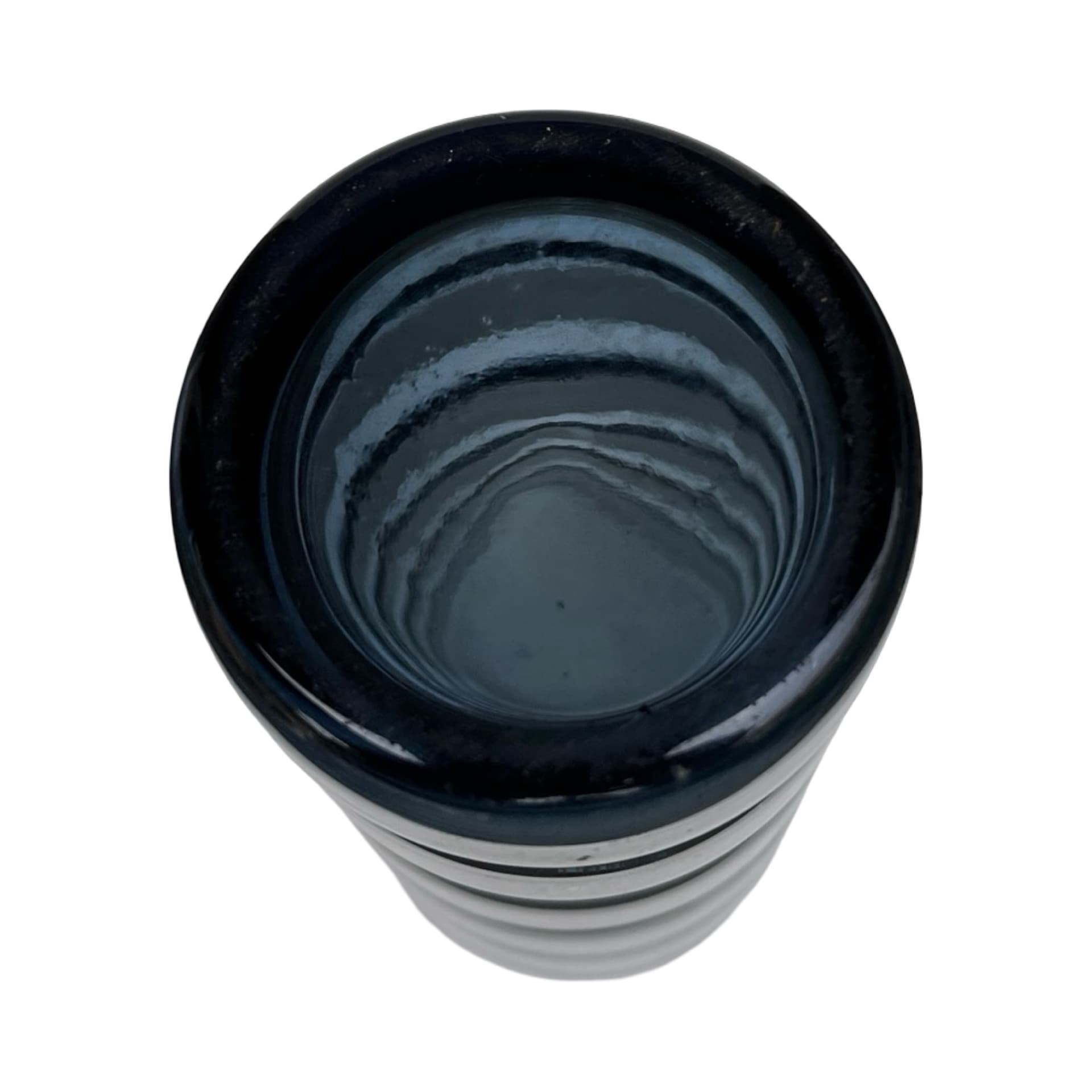 Cylindrical vase, grey glass gilt, Germany, 1970s. - 169764