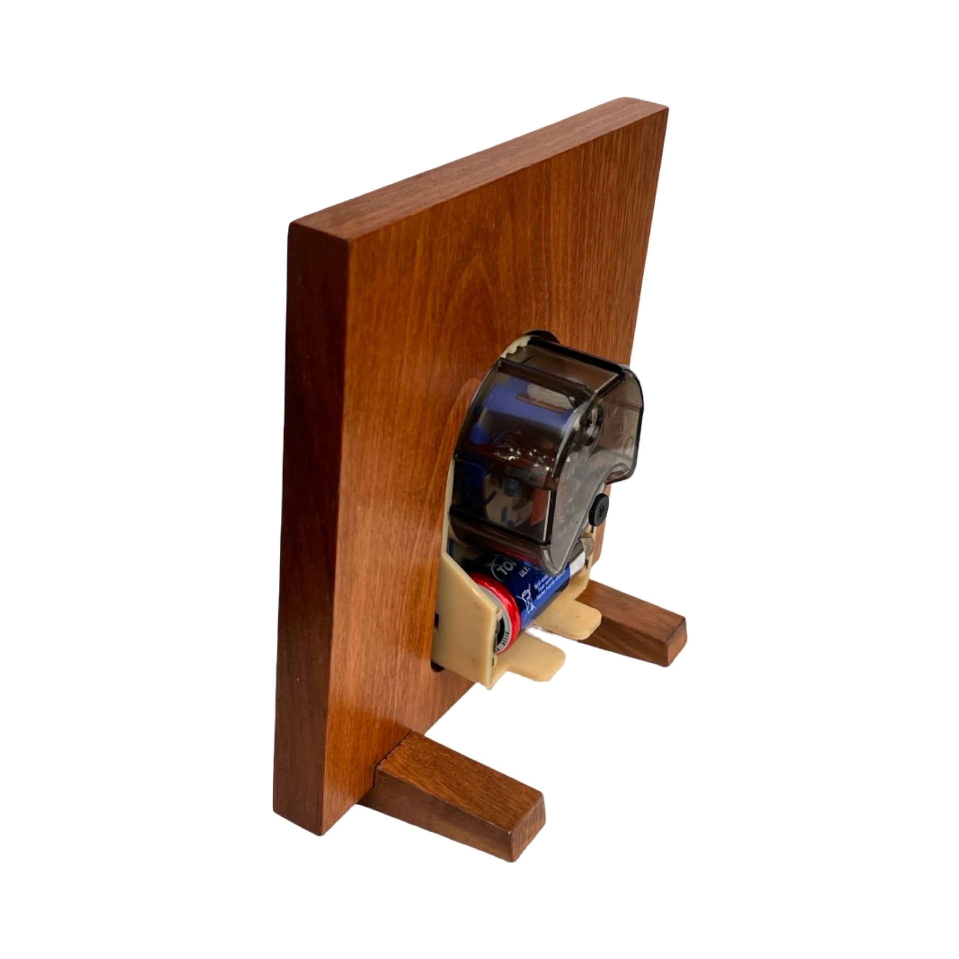 Zegar stołowy jubileuszowy, brązowy, drewno mosiądz, Niemcy, lata 70. - 169785