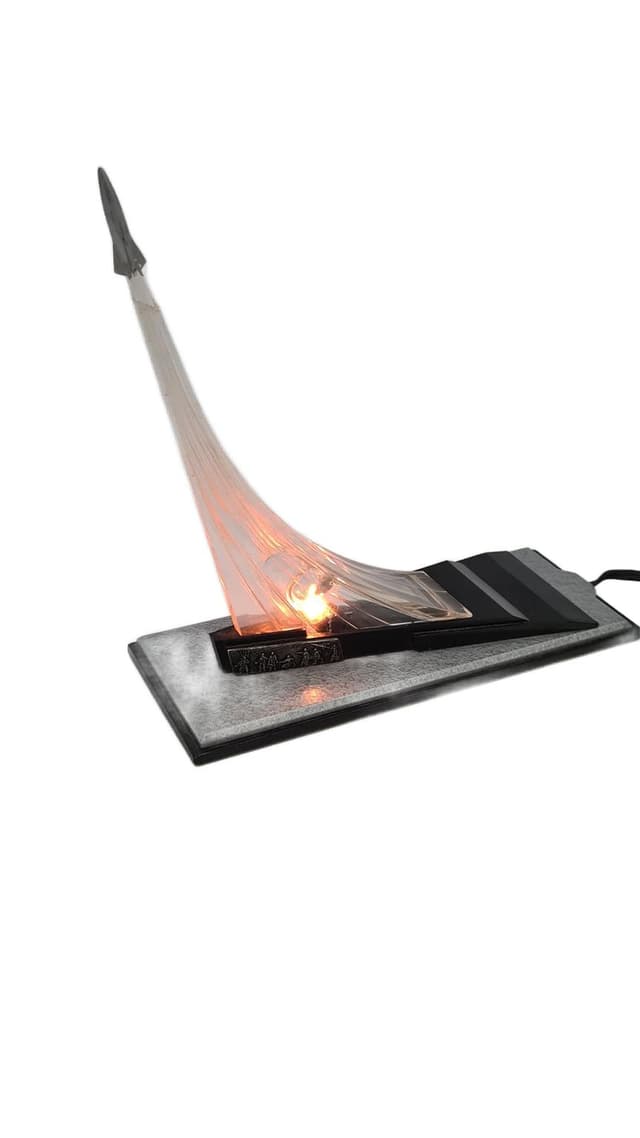 Lampka nocna Space Age, srebrny, plastik, ZSRR, lata 70. - WYMIARY