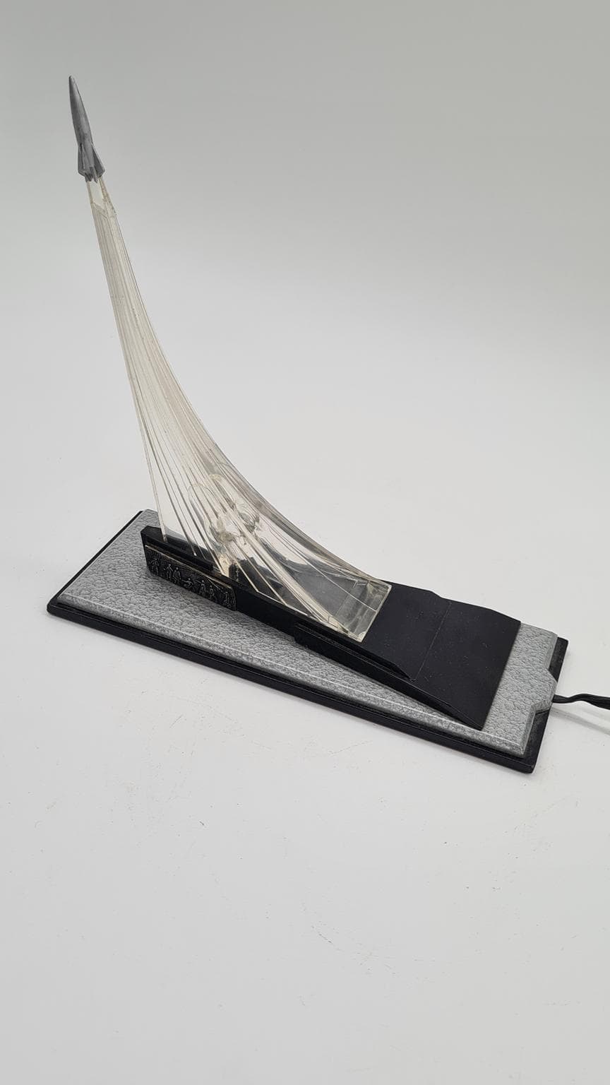 Lampka nocna Space Age, srebrny, plastik, ZSRR, lata 70. - 170092