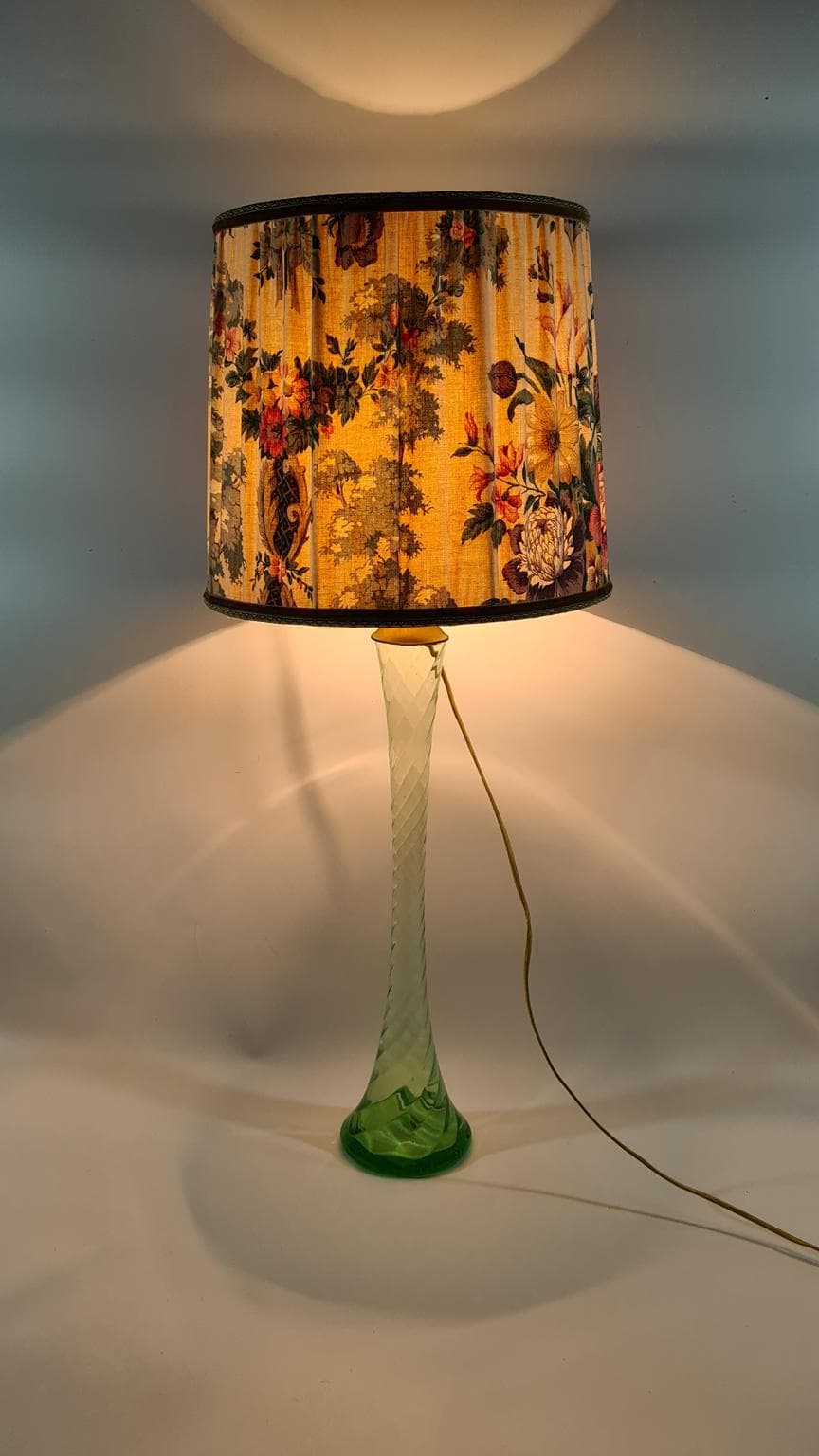 Table lamp, Art Deco, turquoise, uranium glass, 1930s. - 170126