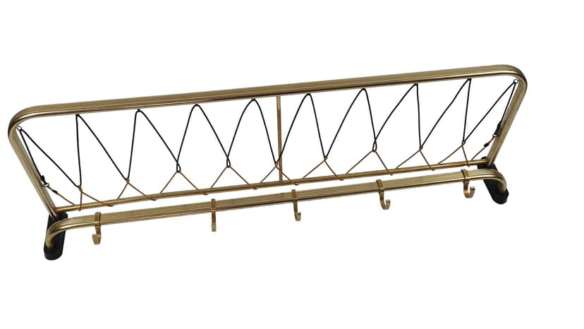 Wieszak ścienny z półką, rockabilly, złoty, Niemcy, lata 70.